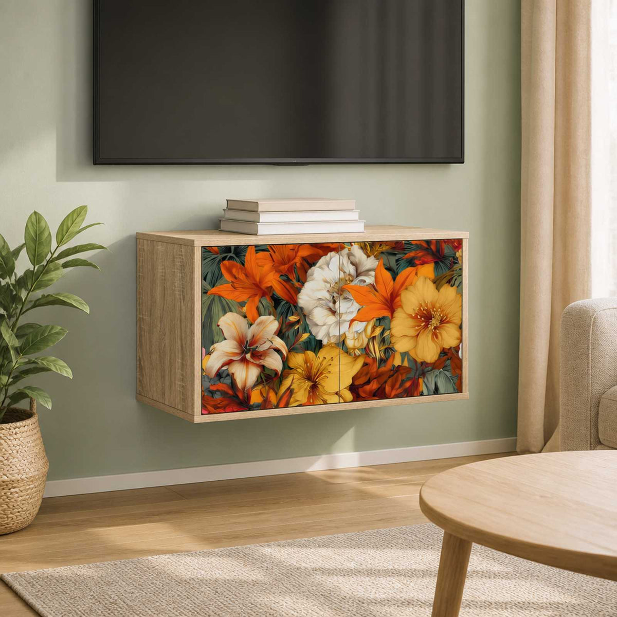 Wall-mounted TV Cabinet GENNEP 69 x 33 x 40 cm Sonoma Oak
