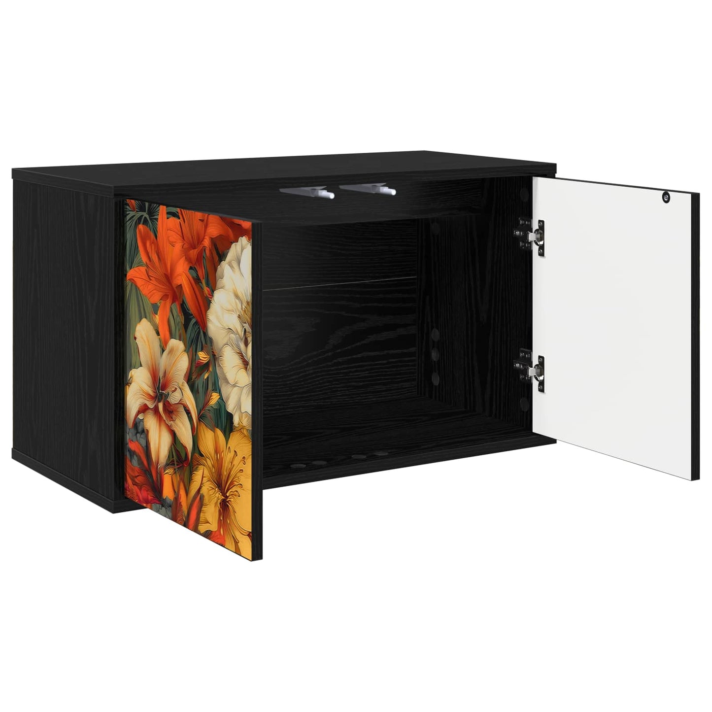 Wall-mounted TV Cabinet GENNEP 69 x 33 x 40 cm Black Oak