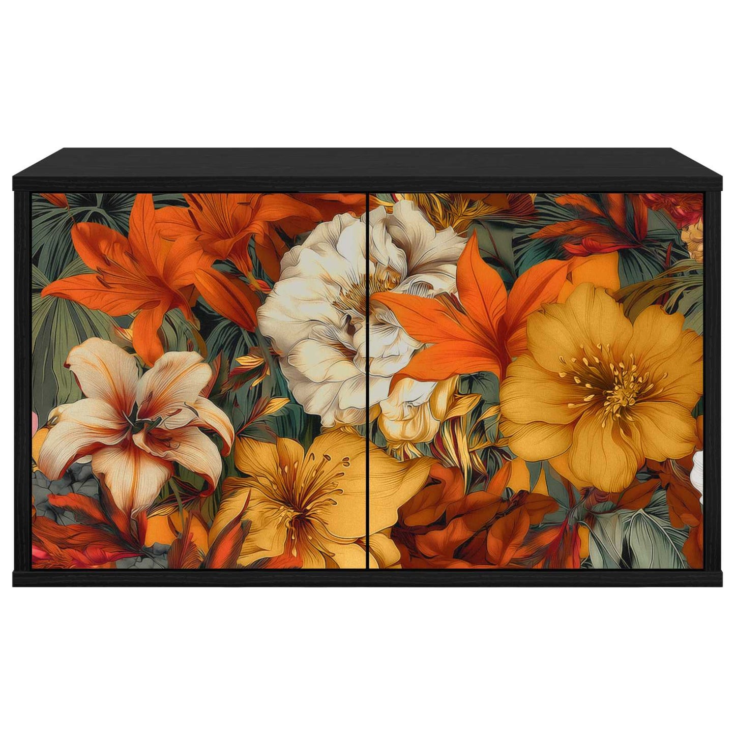 Wall-mounted TV Cabinet GENNEP 69 x 33 x 40 cm Black Oak