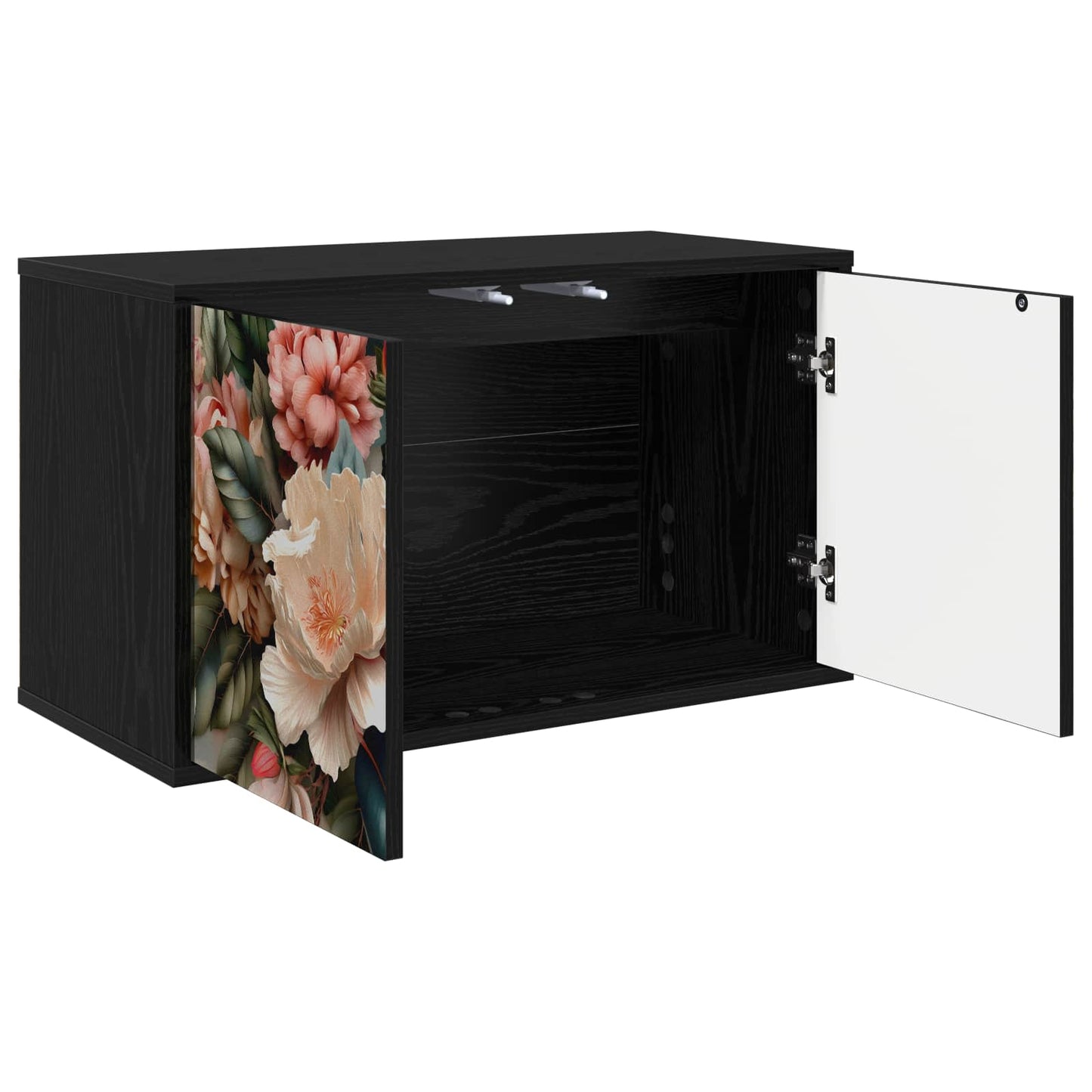 Wall-mounted TV Cabinet BORNE 69 x 33 x 40 cm Black Oak