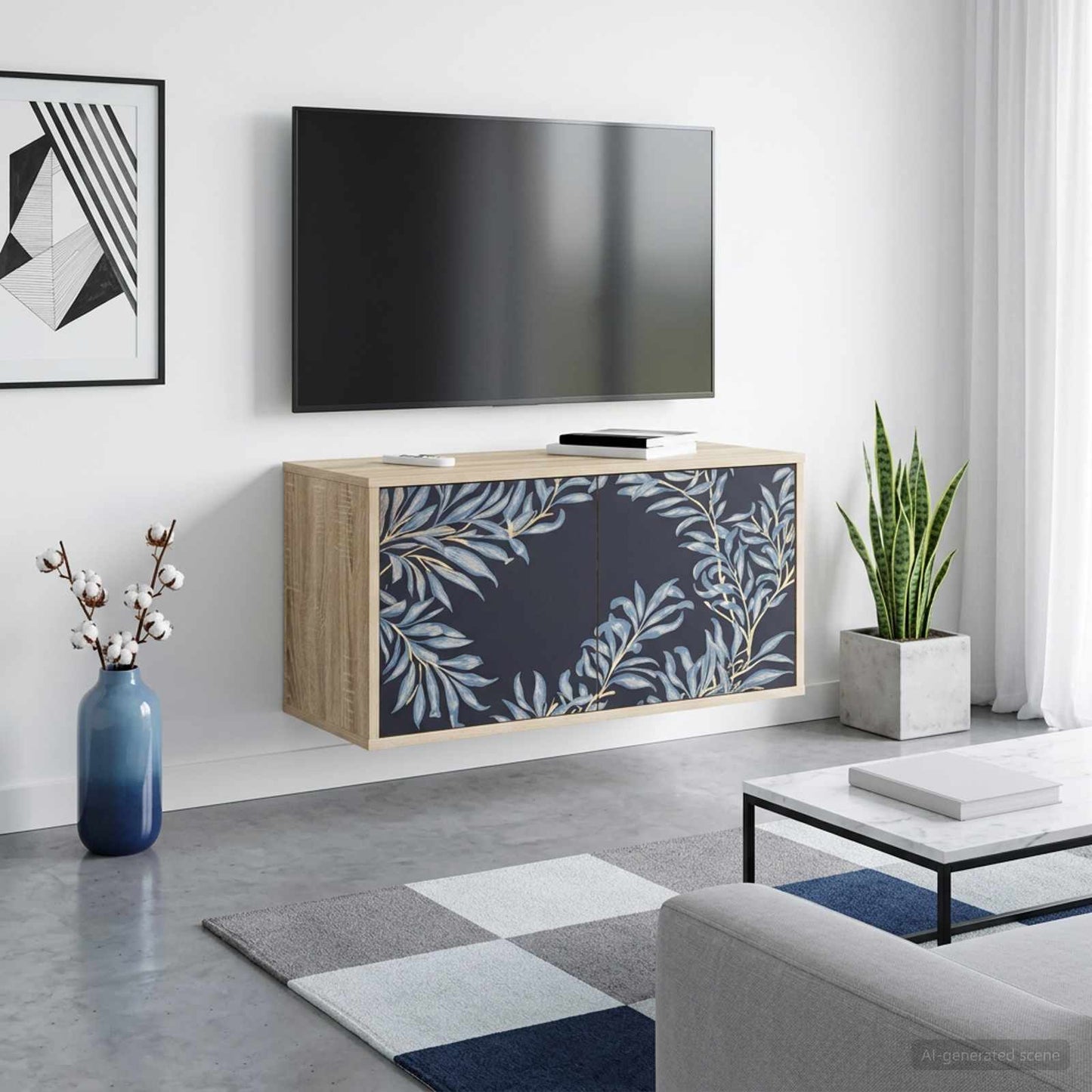 Wall-mounted TV Cabinet DOKKUM 69 x 33 x 40 cm Sonoma Oak