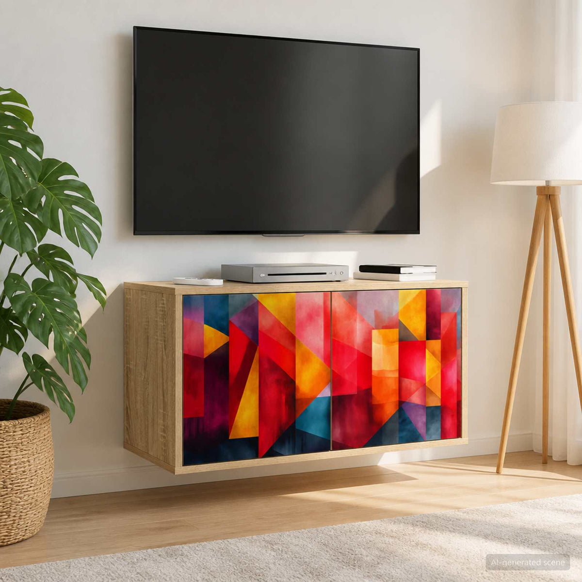 Wall-mounted TV Cabinet HEESCH 69 x 33 x 40 cm Sonoma Oak