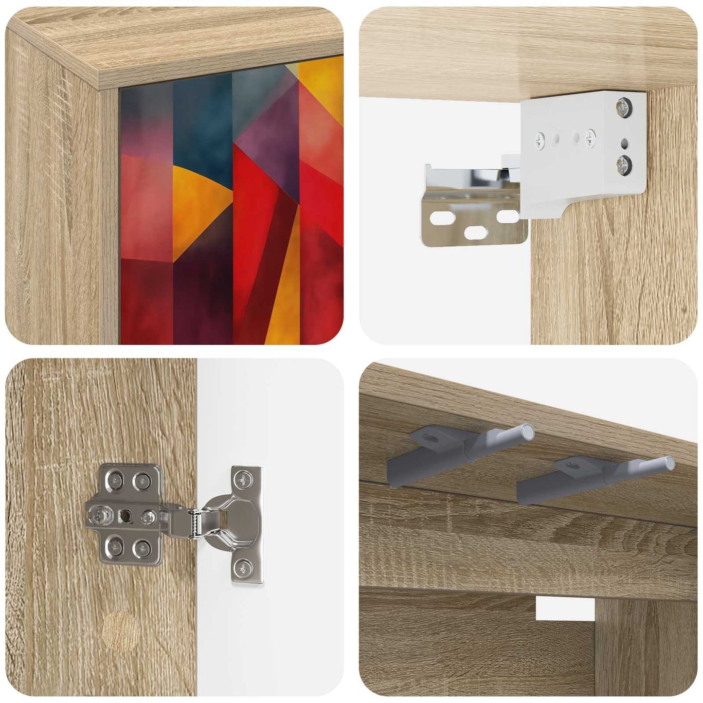 Wall-mounted TV Cabinet HEESCH 69 x 33 x 40 cm Sonoma Oak