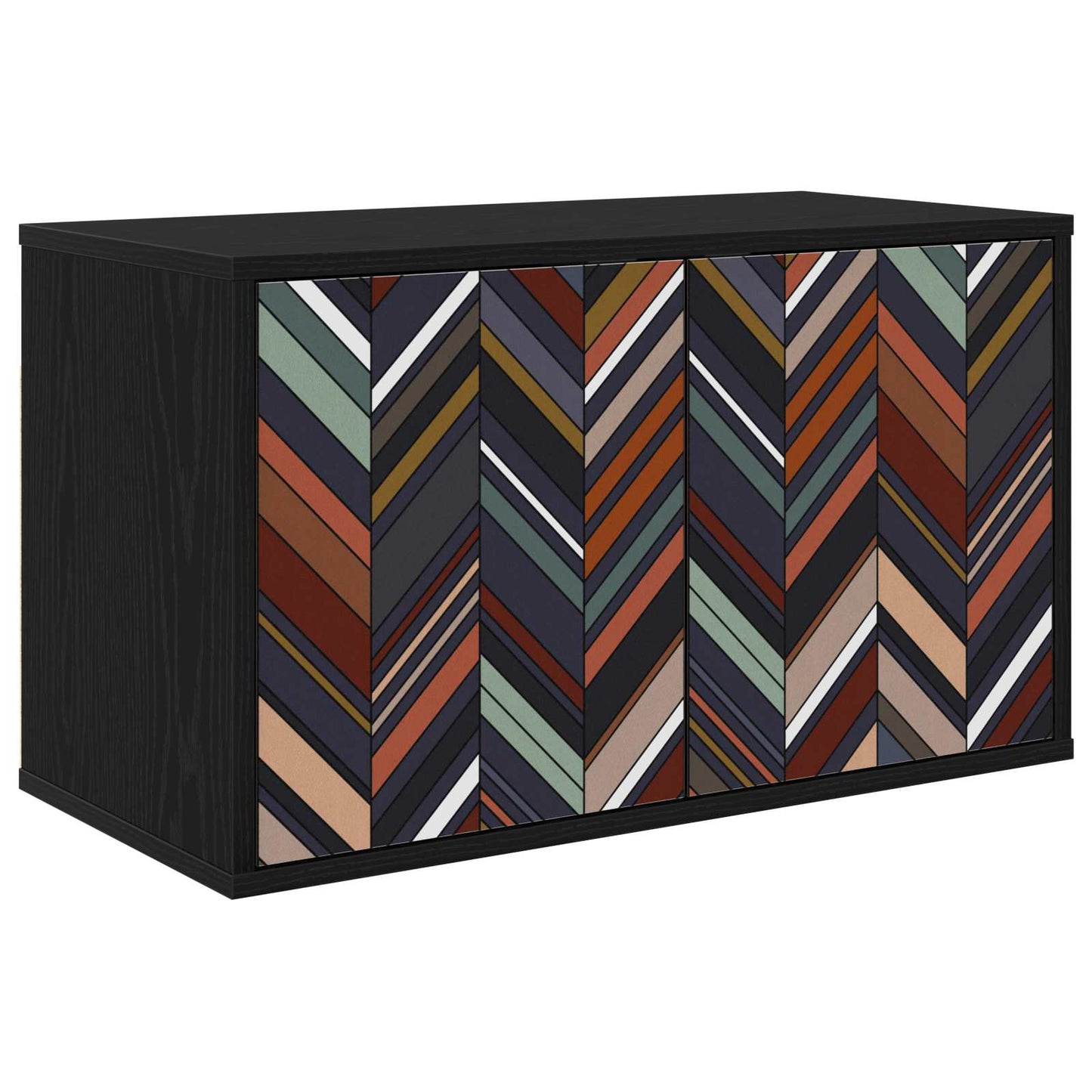 Wall-mounted TV Cabinet OMMEN 69 x 33 x 40 cm Black Oak
