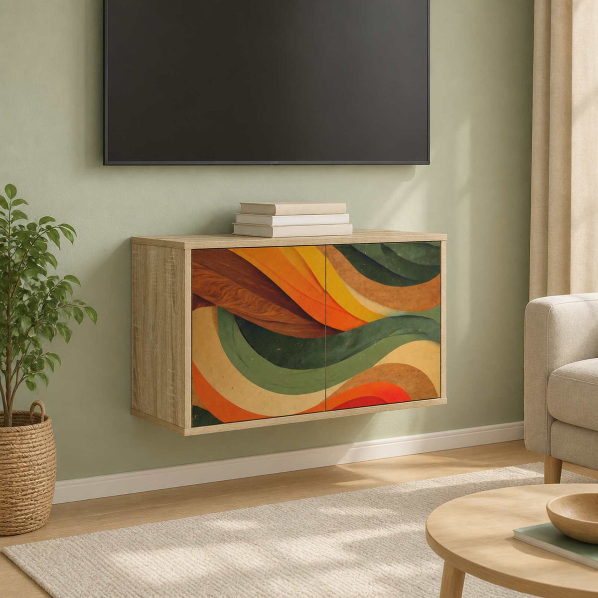 Wall-mounted TV Cabinet BONN 69 x 33 x 40 cm Sonoma Oak