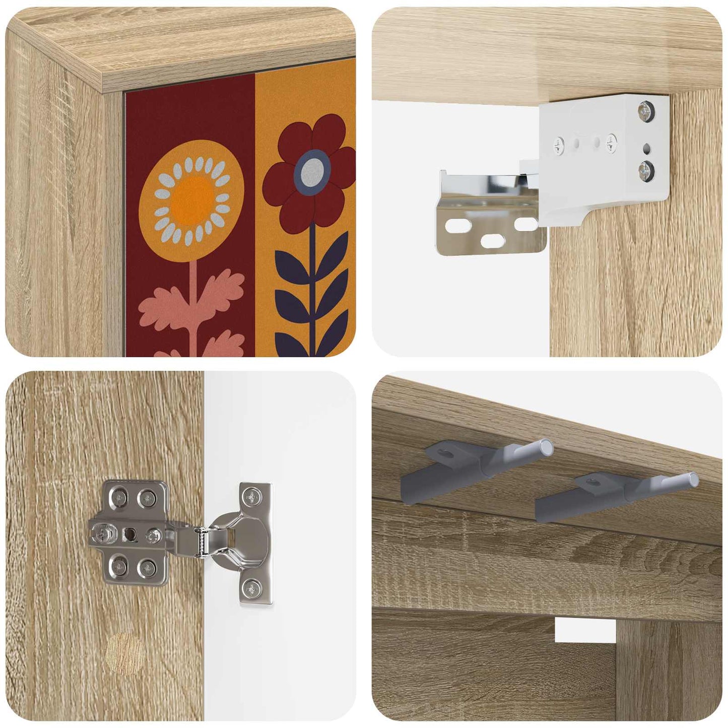Wall-mounted TV Cabinet ESSEN 69 x 33 x 40 cm Sonoma Oak
