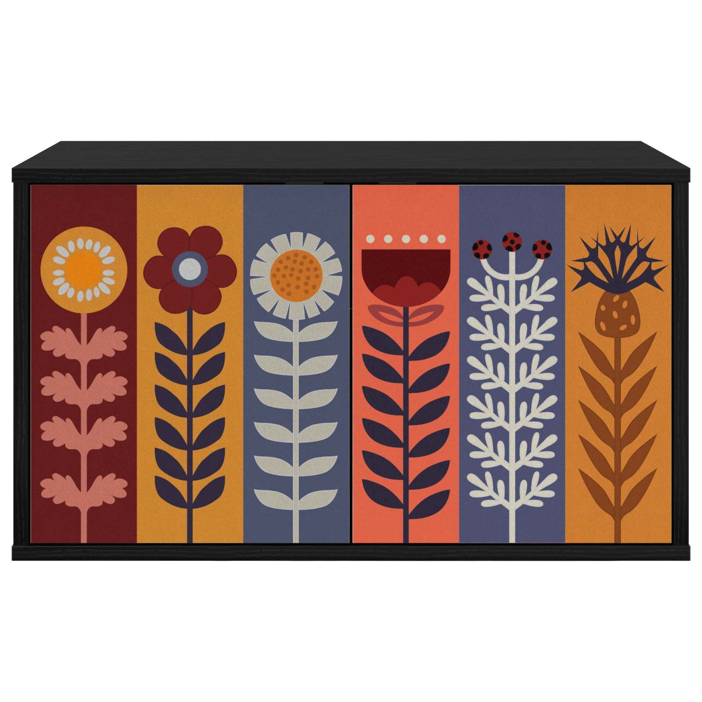 Wall-mounted TV Cabinet ESSEN 69 x 33 x 40 cm Black Oak
