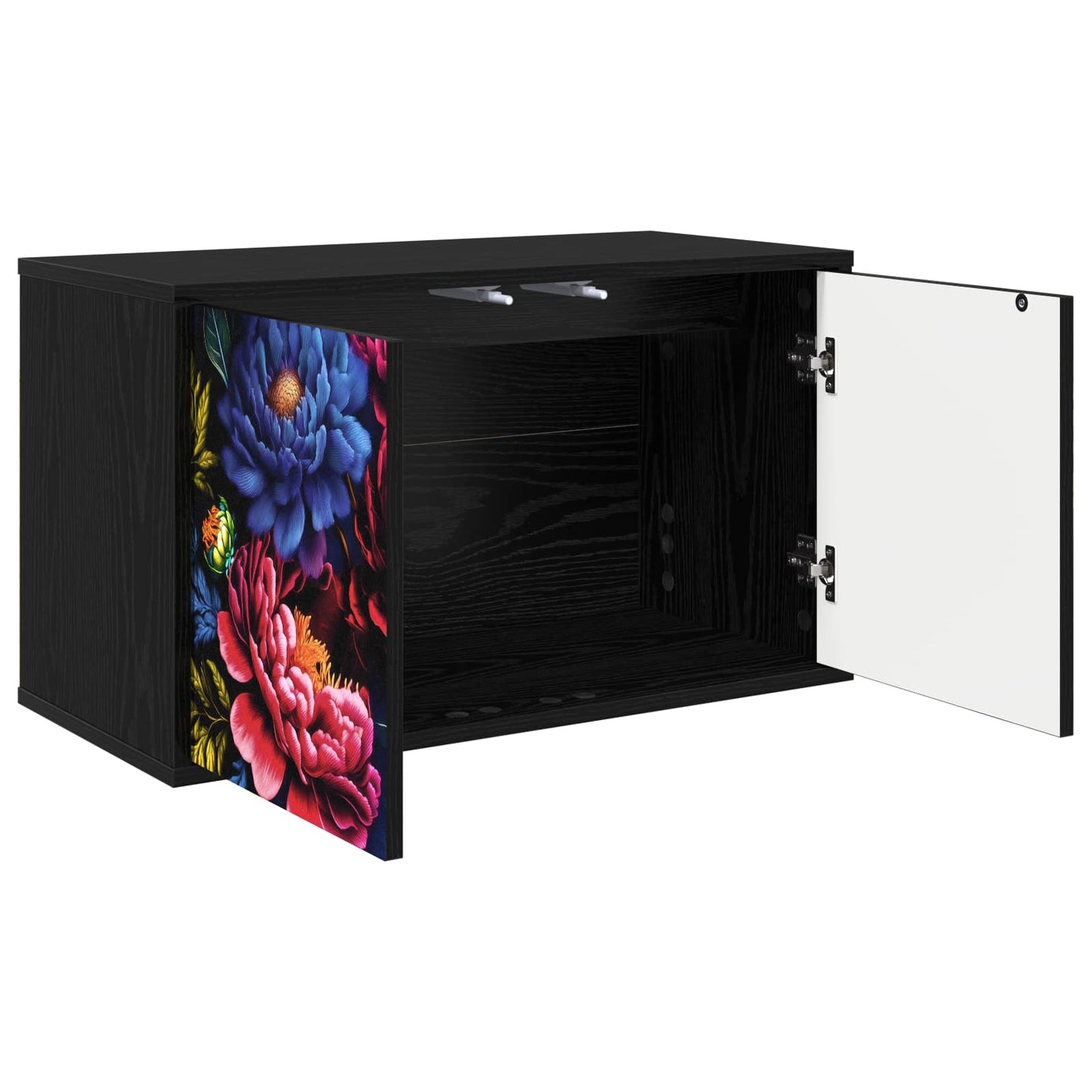 Wall-mounted TV Cabinet KIEL 69 x 33 x 40 cm Black Oak