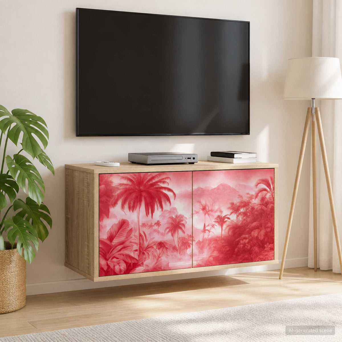 Wall-mounted TV Cabinet AACHEN 69 x 33 x 40 cm Sonoma Oak