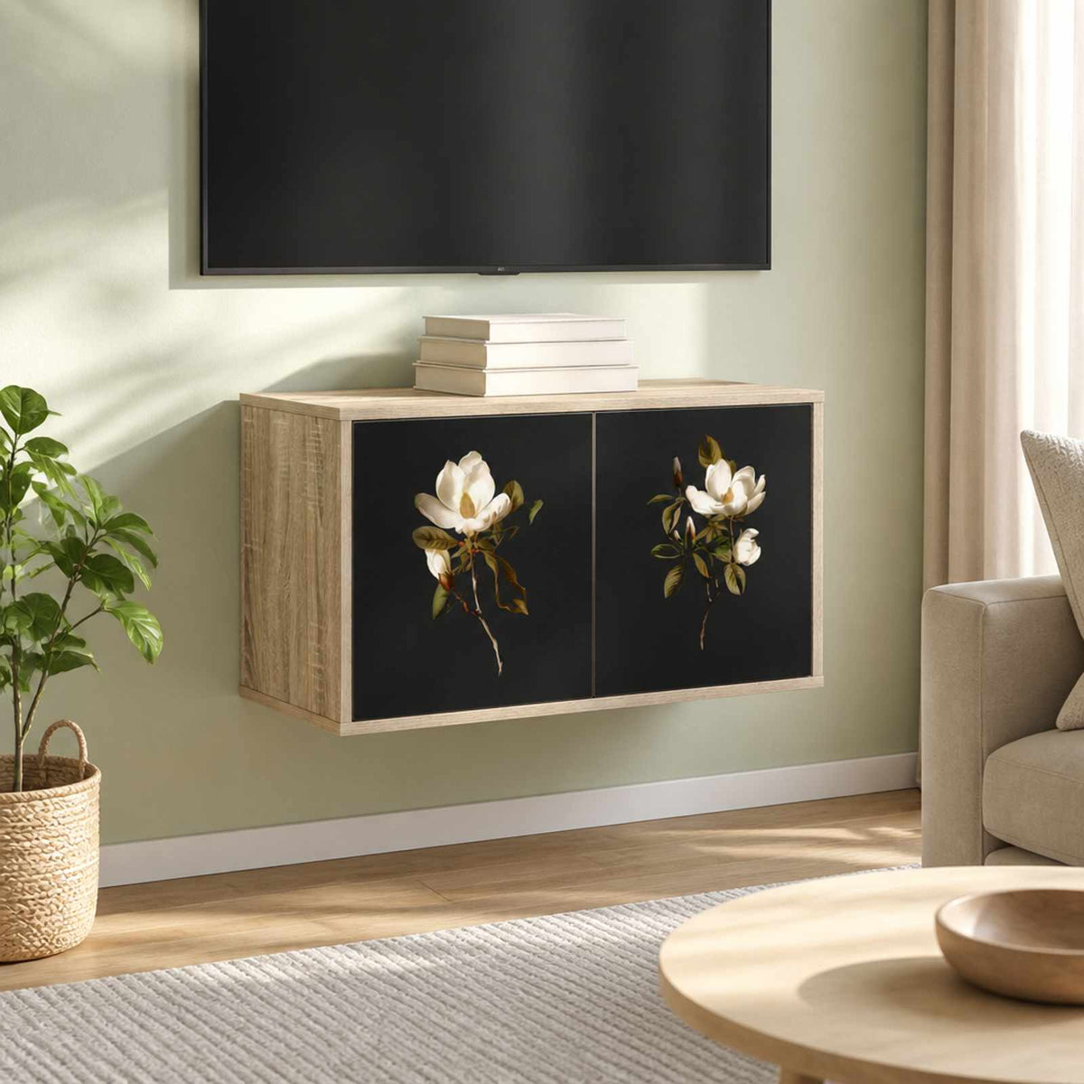 Wall-mounted TV Cabinet BREMEN 69 x 33 x 40 cm Sonoma Oak