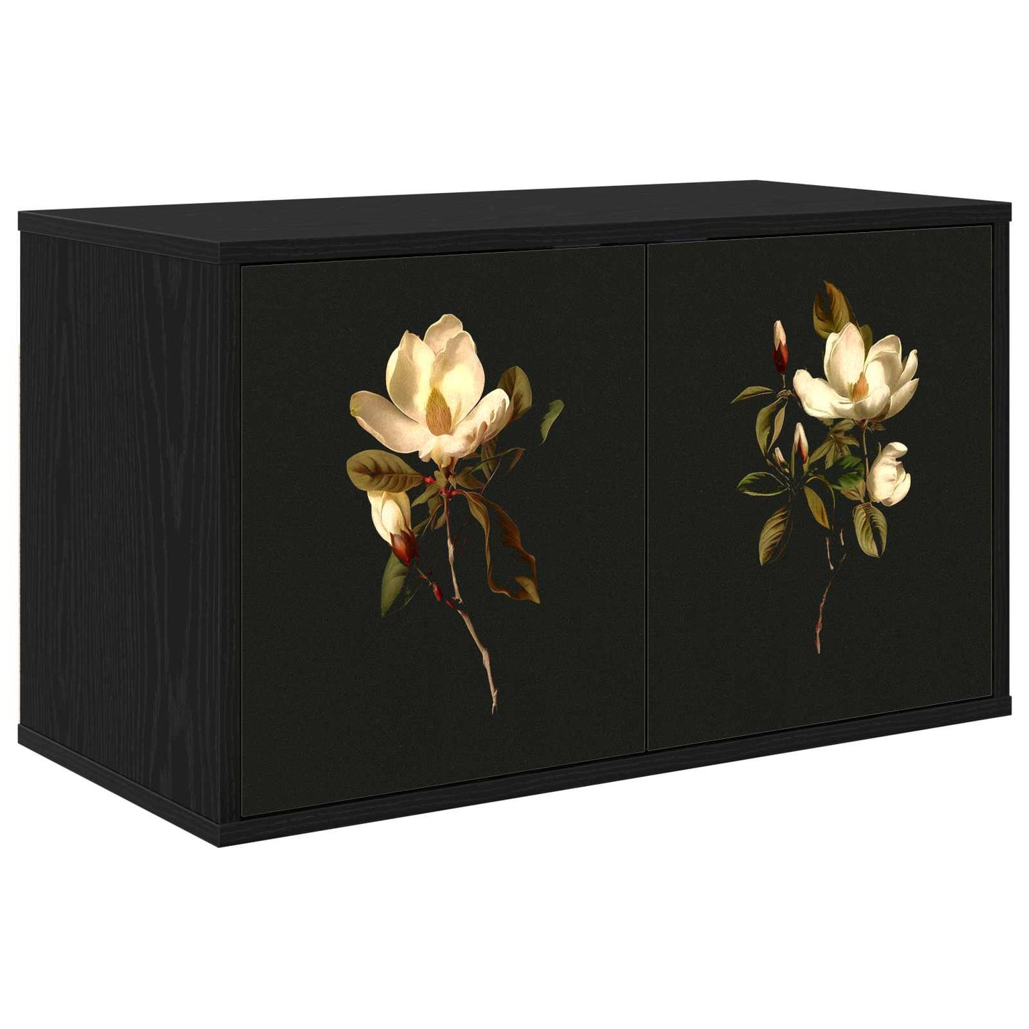 Wall-mounted TV Cabinet BREMEN 69 x 33 x 40 cm Black Oak