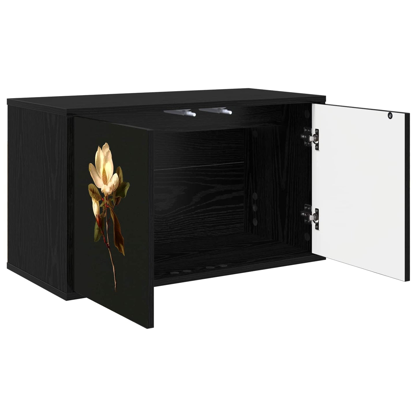 Wall-mounted TV Cabinet BREMEN 69 x 33 x 40 cm Black Oak