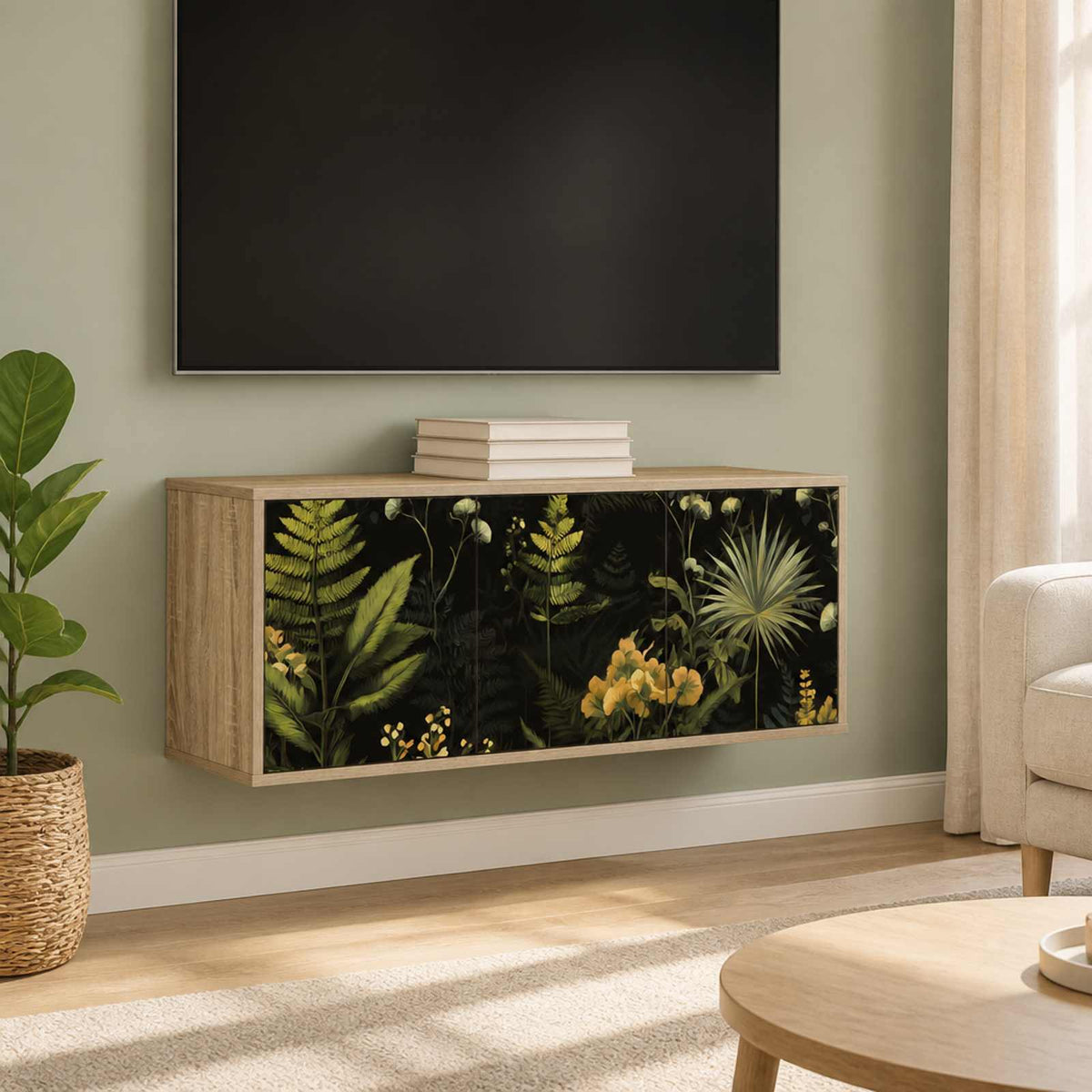 Wall-mounted TV Cabinet RHENEN 102 x 33 x 40 cm Sonoma Oak