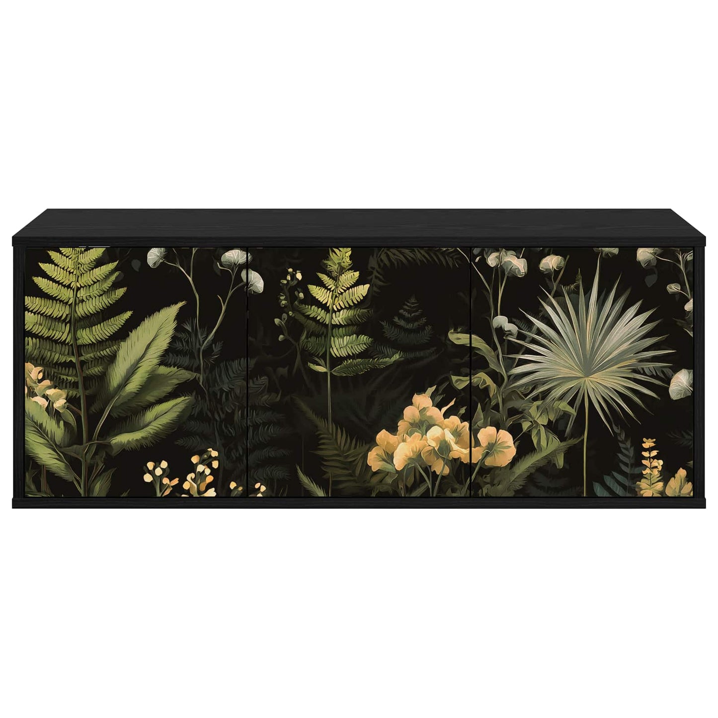 Wall-mounted TV Cabinet RHENEN 102 x 33 x 40 cm Black Oak