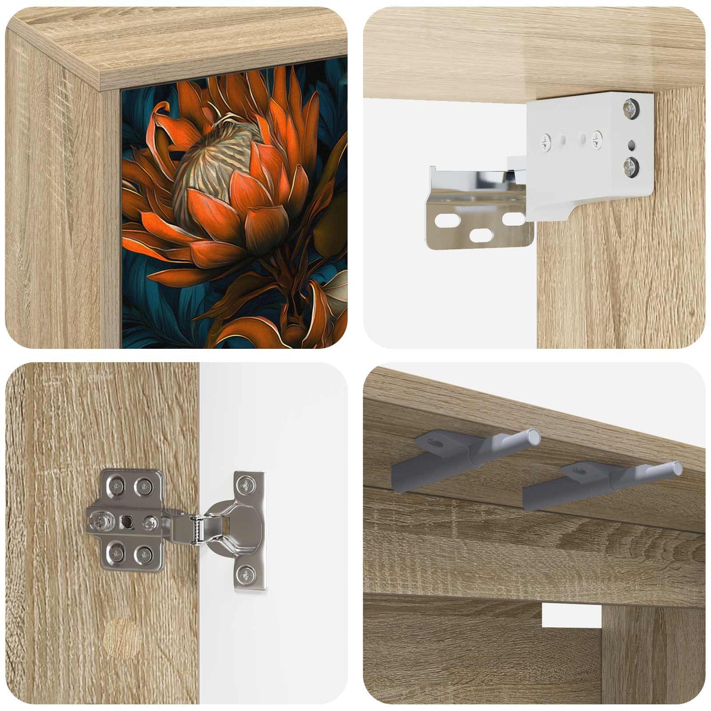 Wall-mounted TV Cabinet LOCHEM 102 x 33 x 40 cm Sonoma Oak