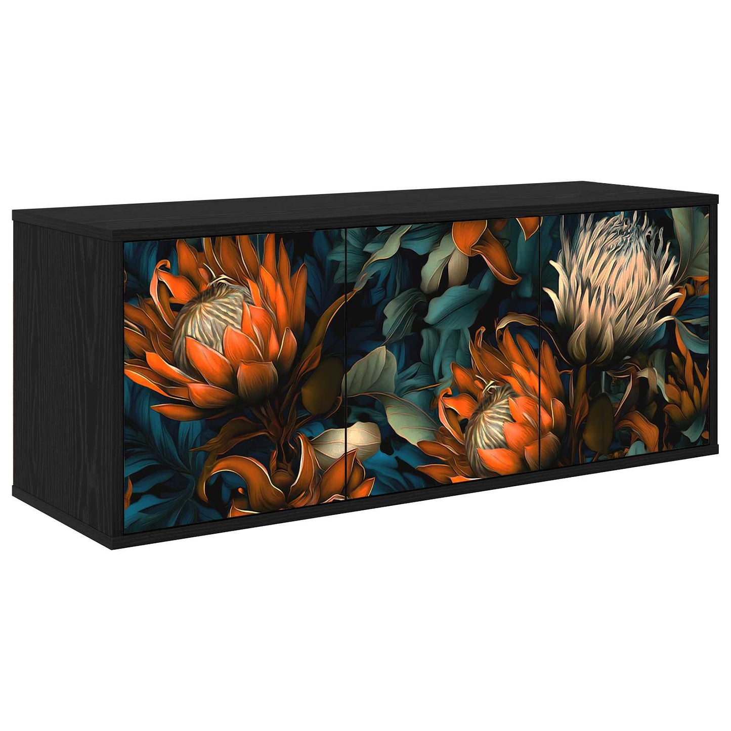 Wall-mounted TV Cabinet LOCHEM 102 x 33 x 40 cm Black Oak