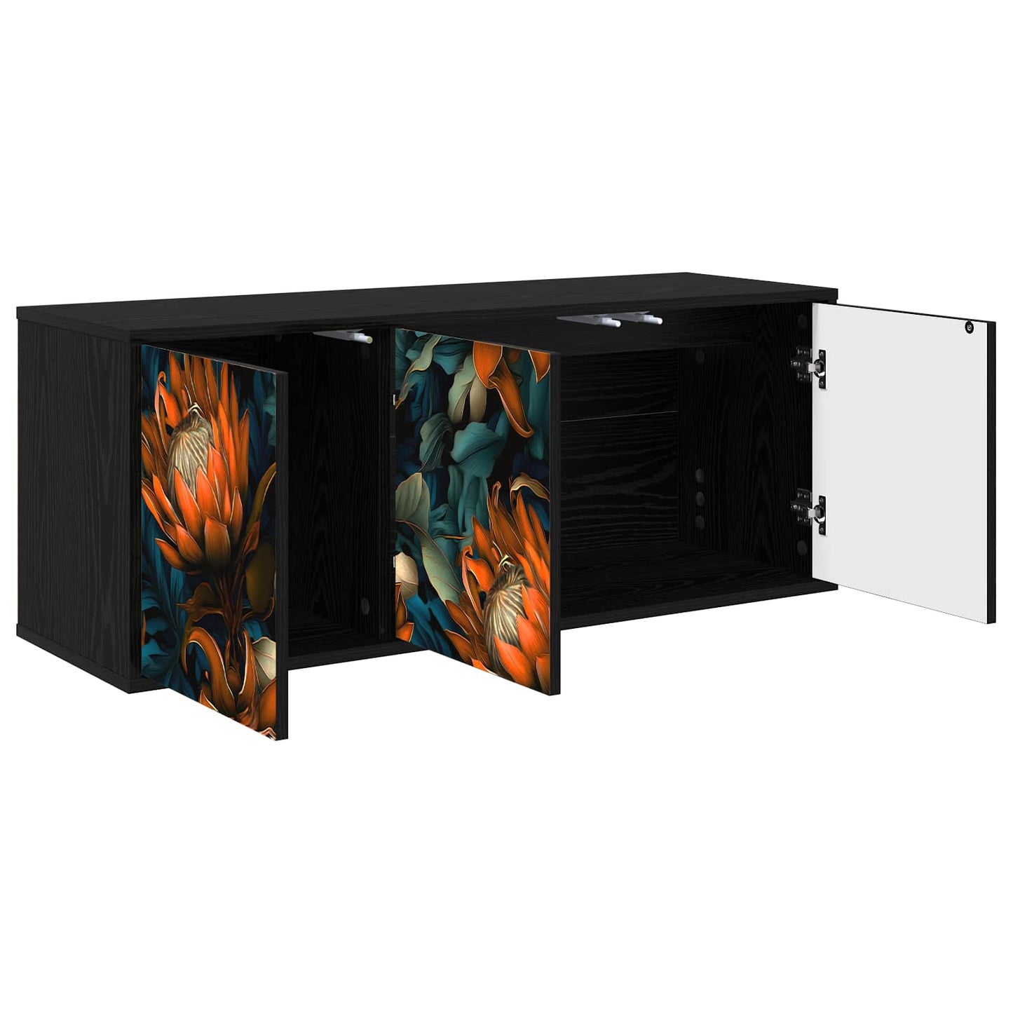 Wall-mounted TV Cabinet LOCHEM 102 x 33 x 40 cm Black Oak