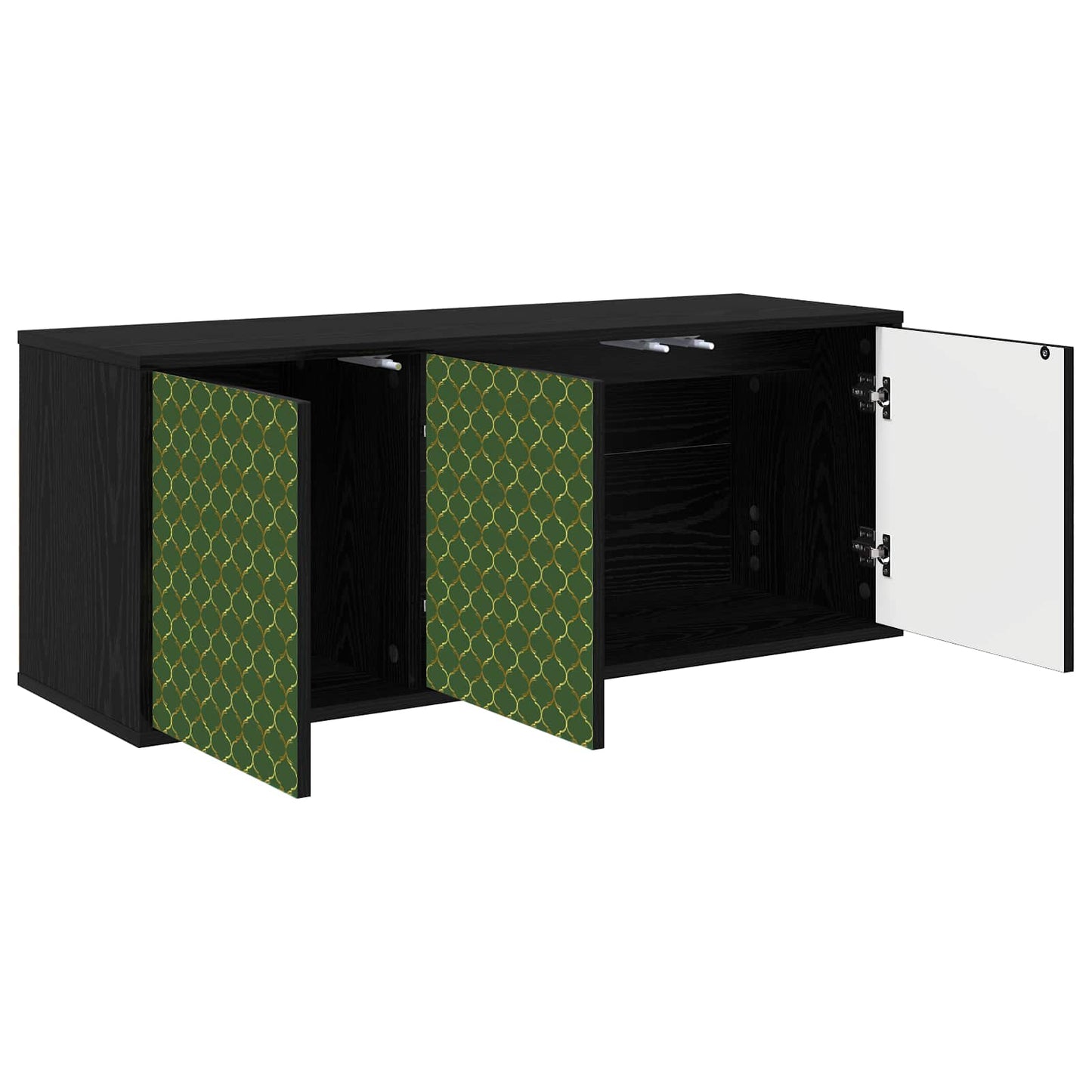 Wall-mounted TV Cabinet GELEEN 102 x 33 x 40 cm Black Oak