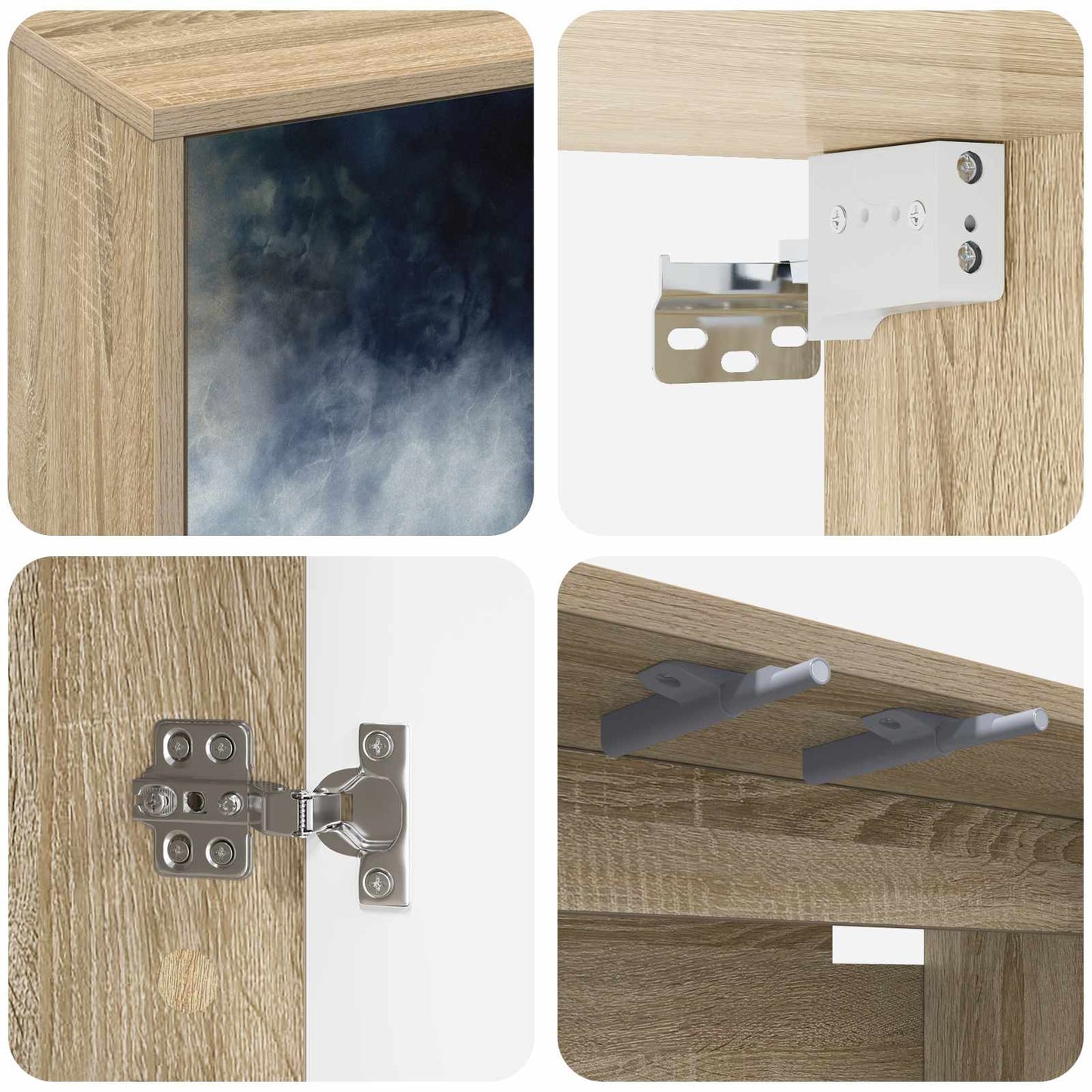 Wall-mounted TV Cabinet RAALTE 102 x 33 x 40 cm Sonoma Oak