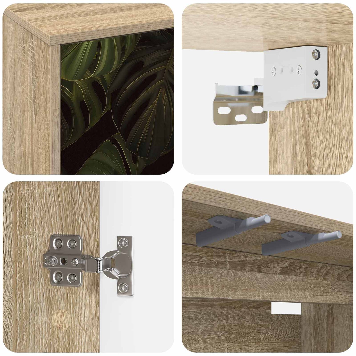 Wall-mounted TV Cabinet ELBURG 102 x 33 x 40 cm Sonoma Oak