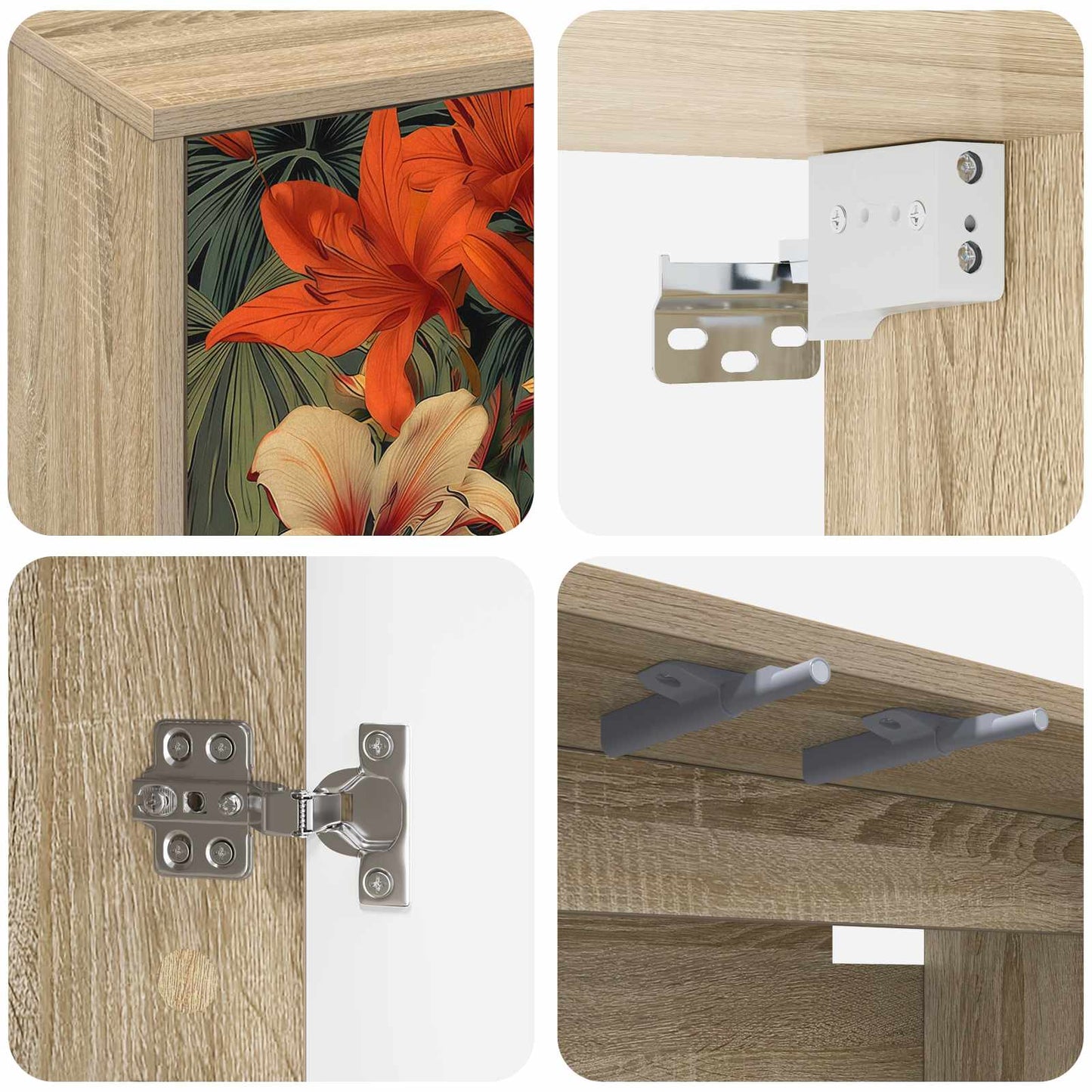 Wall-mounted TV Cabinet GENNEP 102 x 33 x 40 cm Sonoma Oak