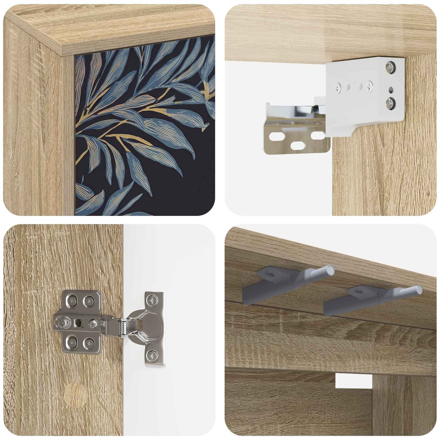 Wall-mounted TV Cabinet DOKKUM 102 x 33 x 40 cm Sonoma Oak