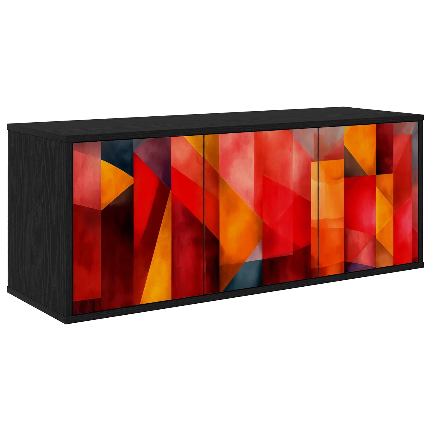 Wall-mounted TV Cabinet HEESCH 102 x 33 x 40 cm Black Oak