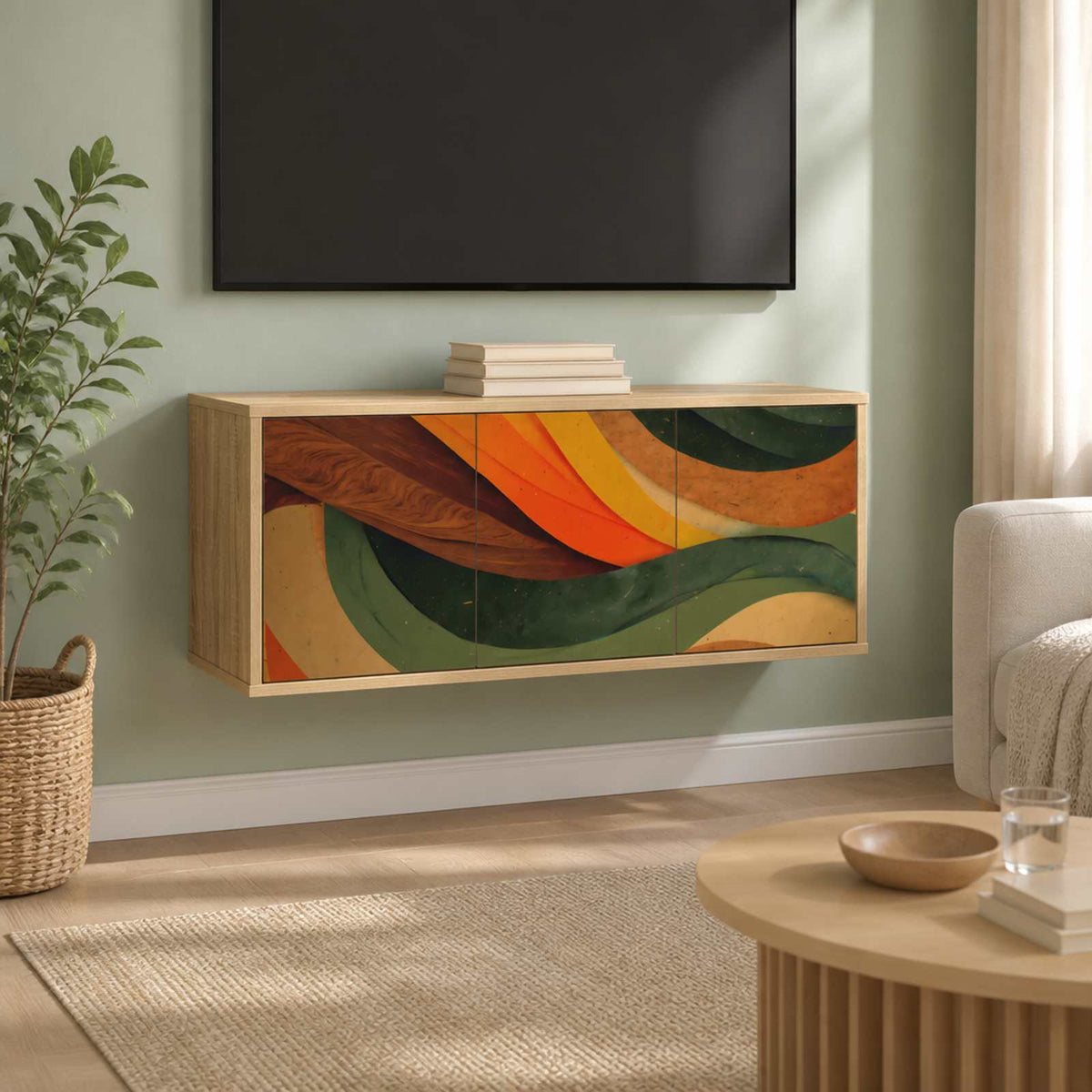 Wall-mounted TV Cabinet BONN 102 x 33 x 40 cm Sonoma Oak