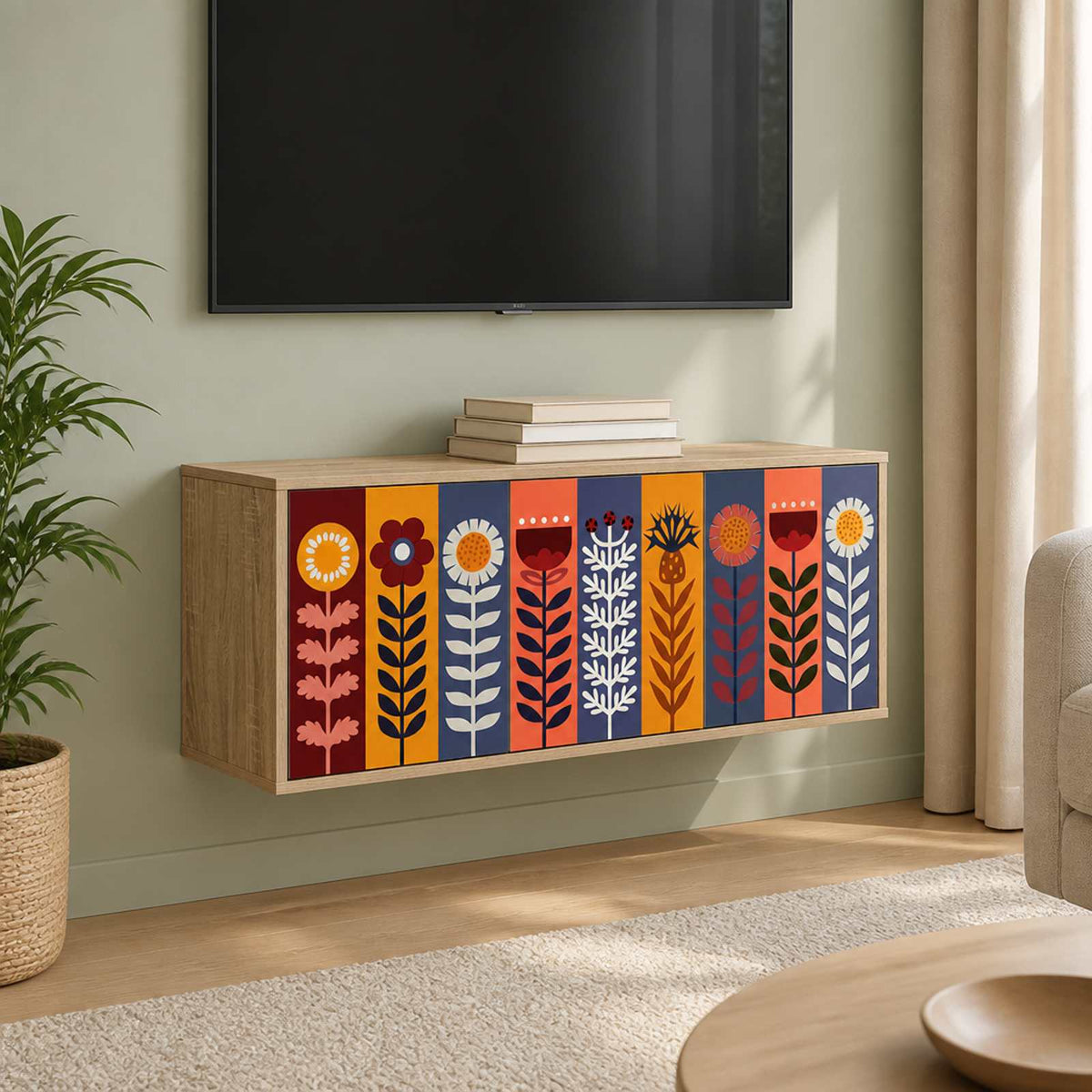 Wall-mounted TV Cabinet ESSEN 102 x 33 x 40 cm Sonoma Oak