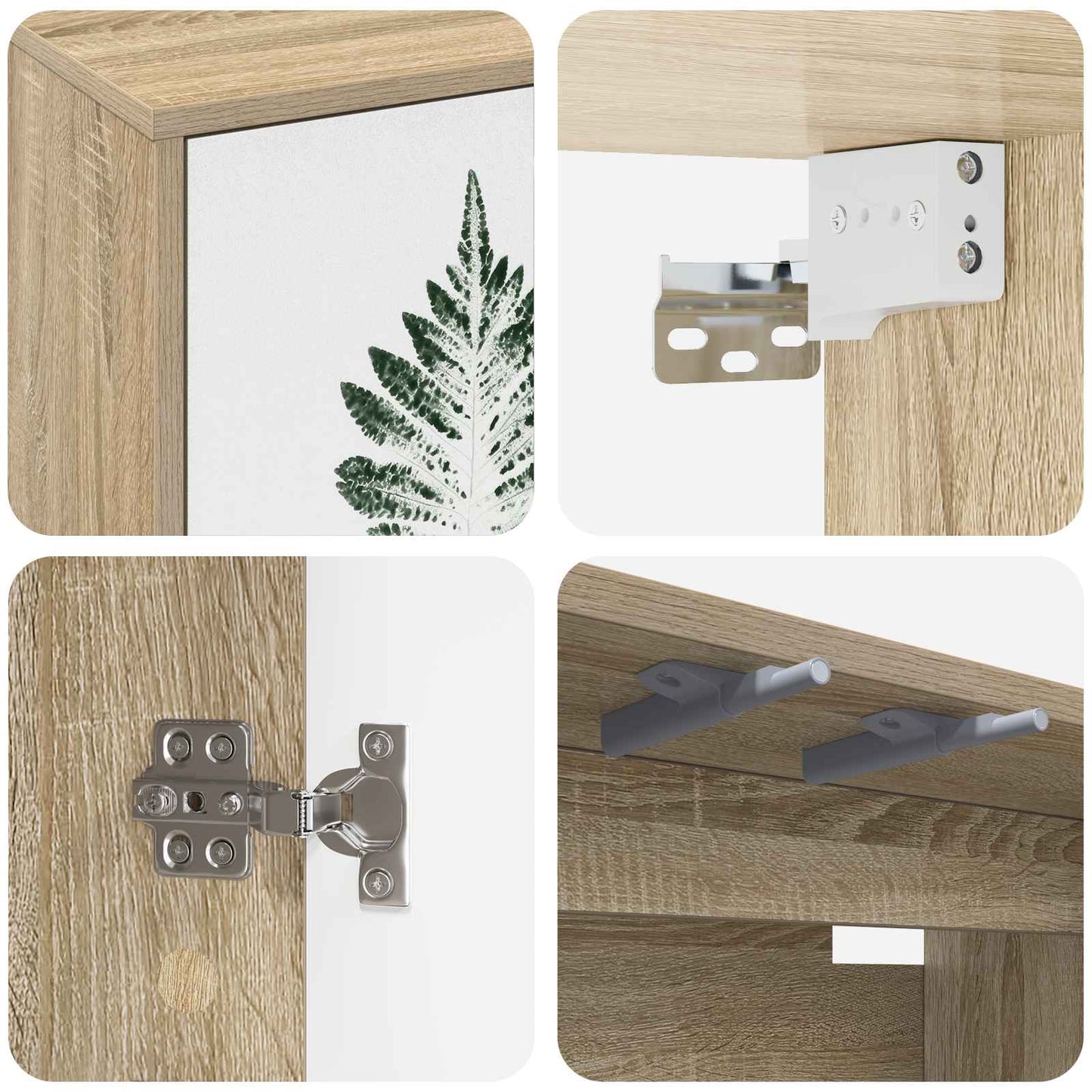 Wall-mounted TV Cabinet HANAU 102 x 33 x 40 cm Sonoma Oak