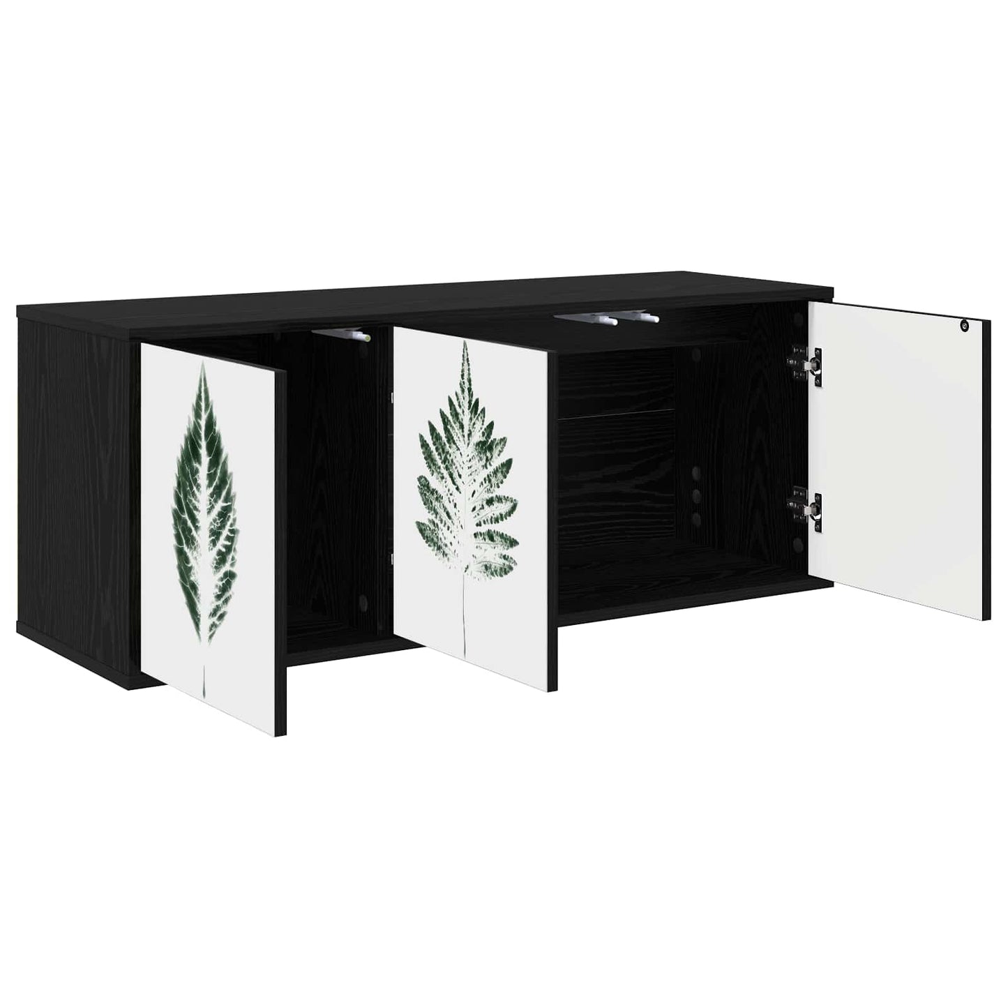 Wall-mounted TV Cabinet HANAU 102 x 33 x 40 cm Black Oak