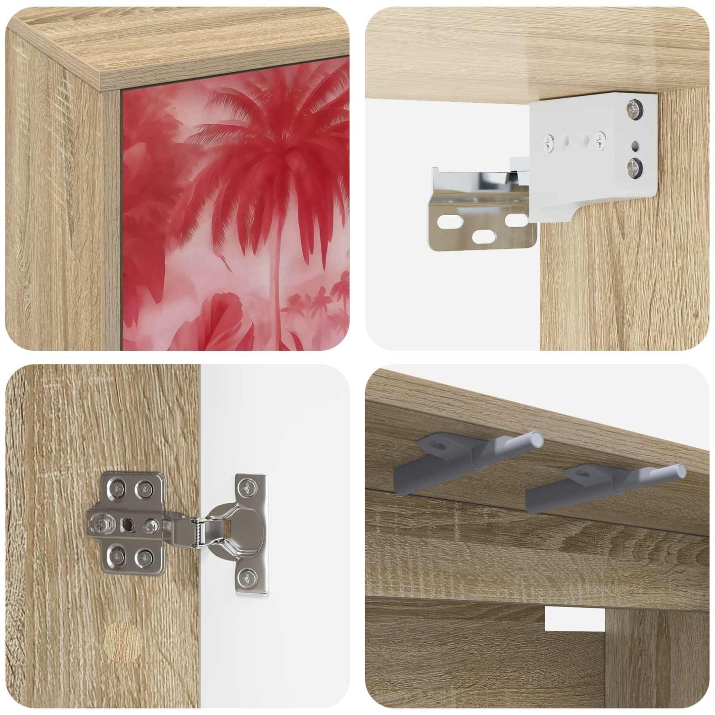 Wall-mounted TV Cabinet AACHEN 102 x 33 x 40 cm Sonoma Oak