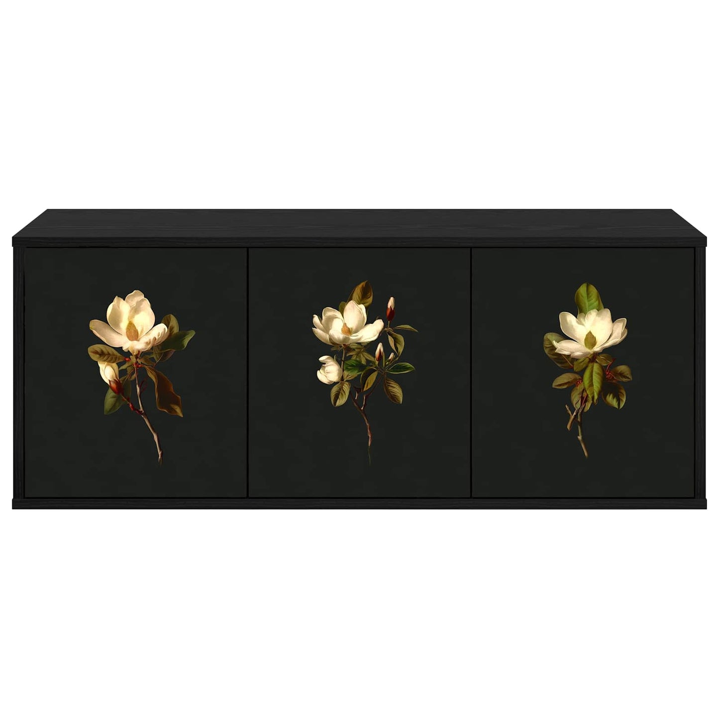 Wall-mounted TV Cabinet BREMEN 102 x 33 x 40 cm Black Oak