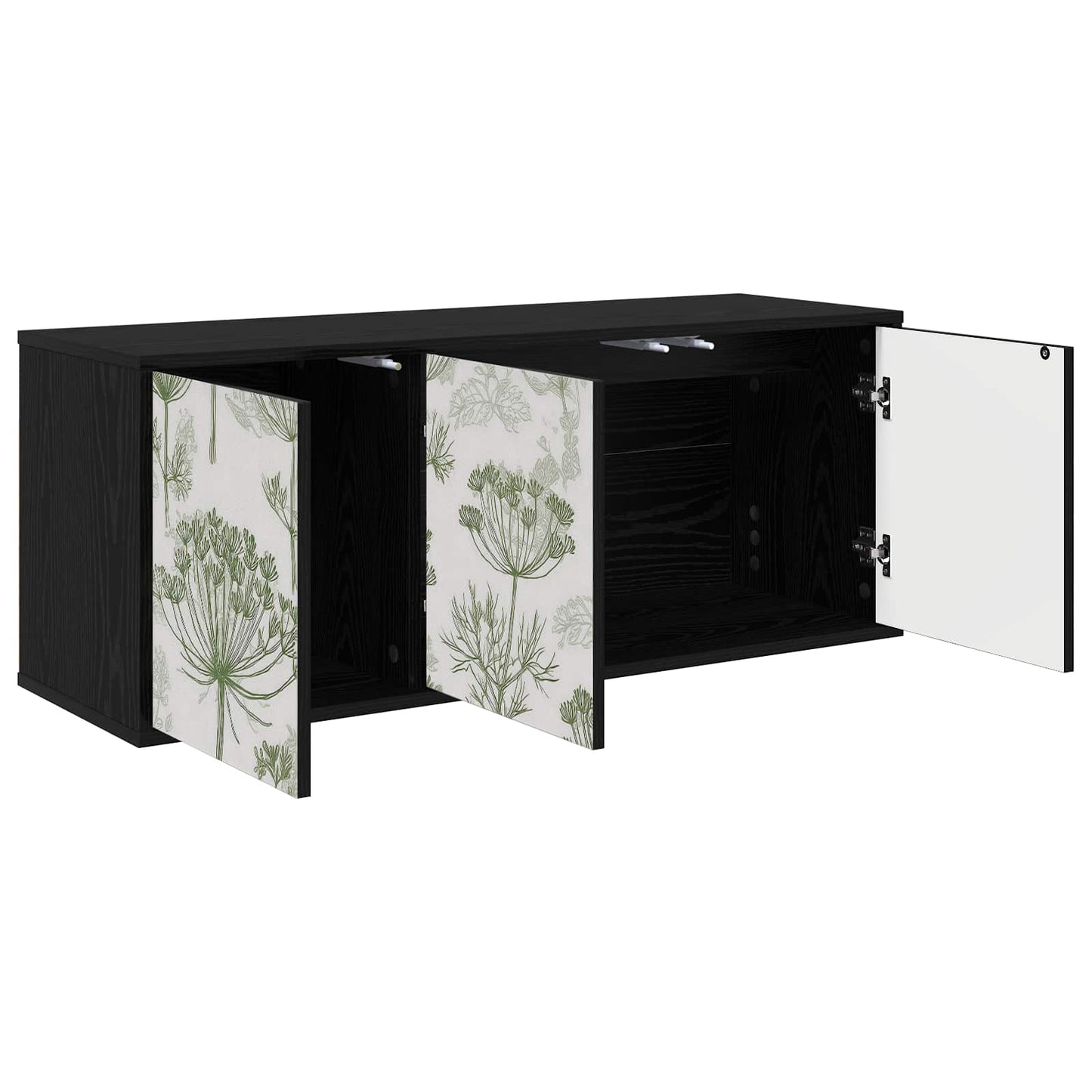 Wall-mounted TV Cabinet GOTHA 102 x 33 x 40 cm Black Oak