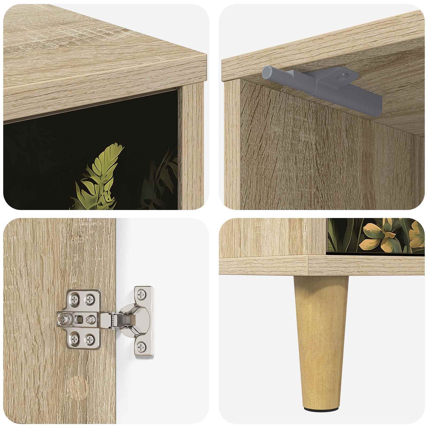 Bedside Cabinet RHENEN 2 pcs Sonoma Oak 36 x 33 x 50 cm