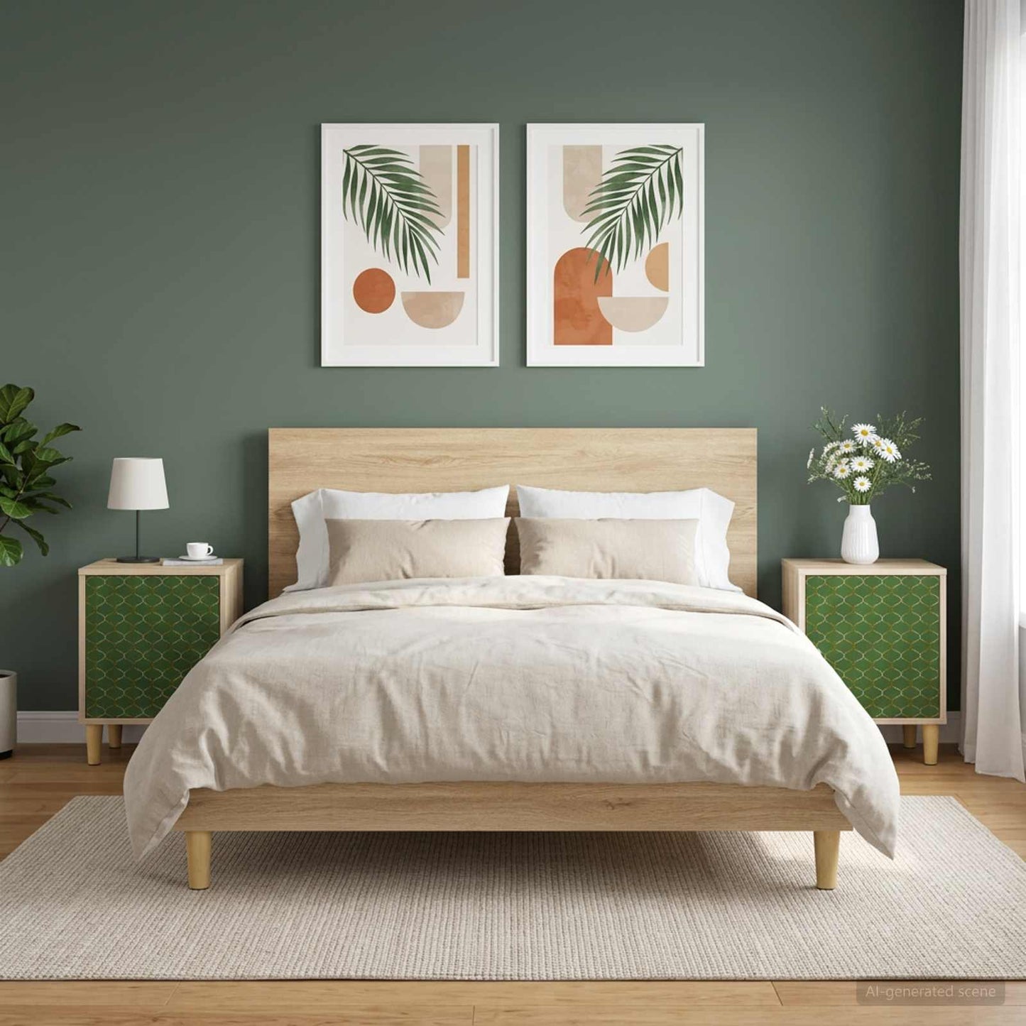 Bedside Cabinet GELEEN 2 pcs Sonoma Oak 36 x 33 x 50 cm