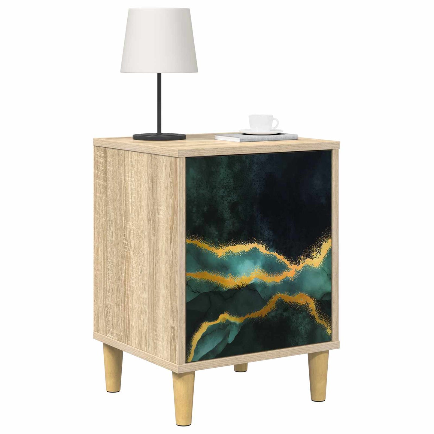 Bedside Cabinet WIJHE Sonoma Oak 36 x 33 x 50 cm