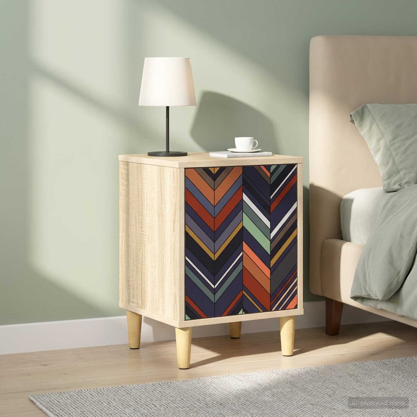 Bedside Cabinet OMMEN 2 pcs Sonoma Oak 36 x 33 x 50 cm