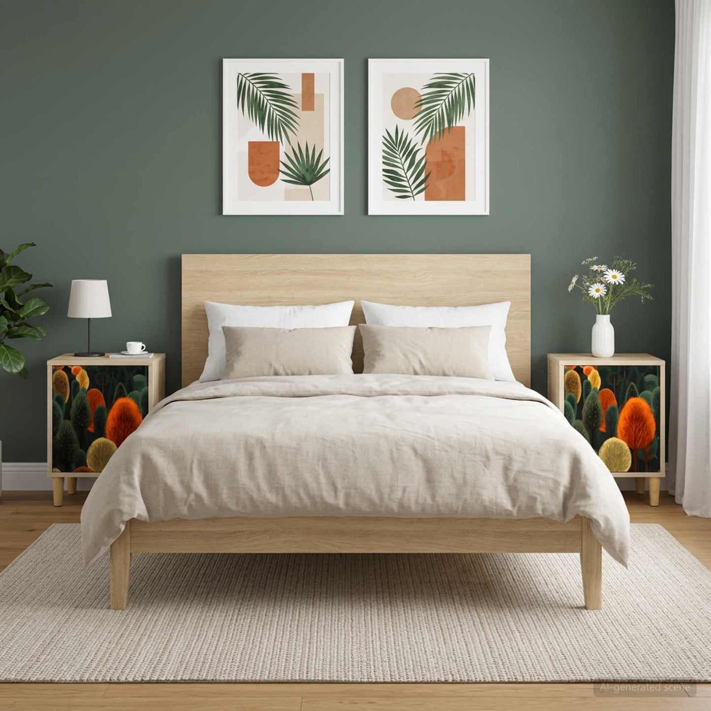 Bedside Cabinet ZAANDAM 2 pcs Sonoma Oak 36 x 33 x 50 cm