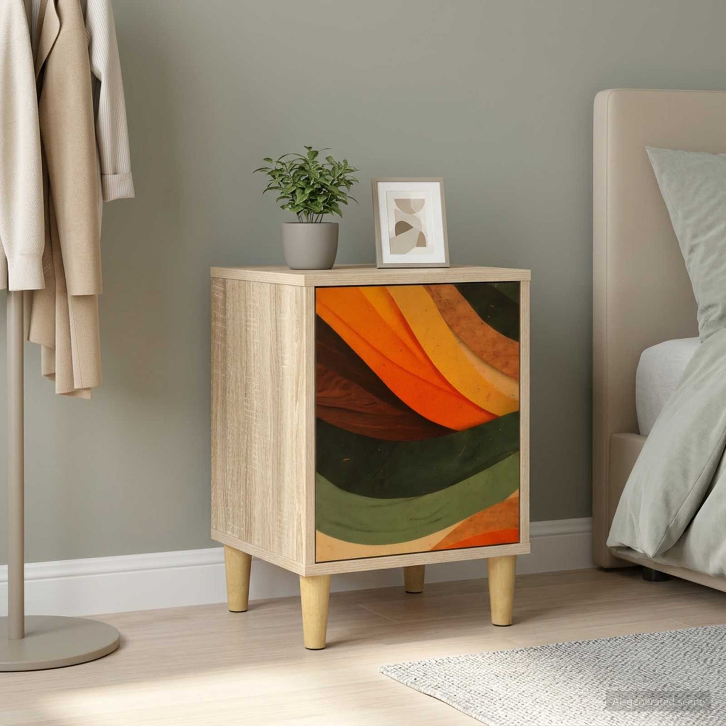 Bedside Cabinet BONN Sonoma Oak 36 x 33 x 50 cm Engineered Wood