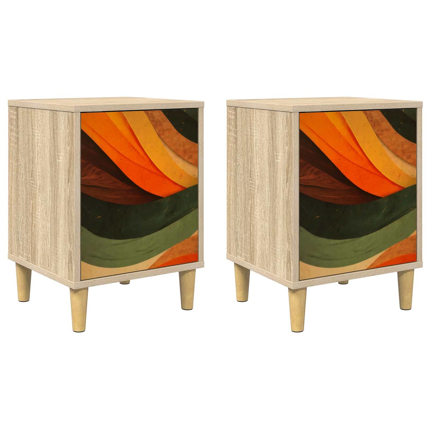 Bedside Cabinet BONN 2 pcs Sonoma Oak 36 x 33 x 50 cm
