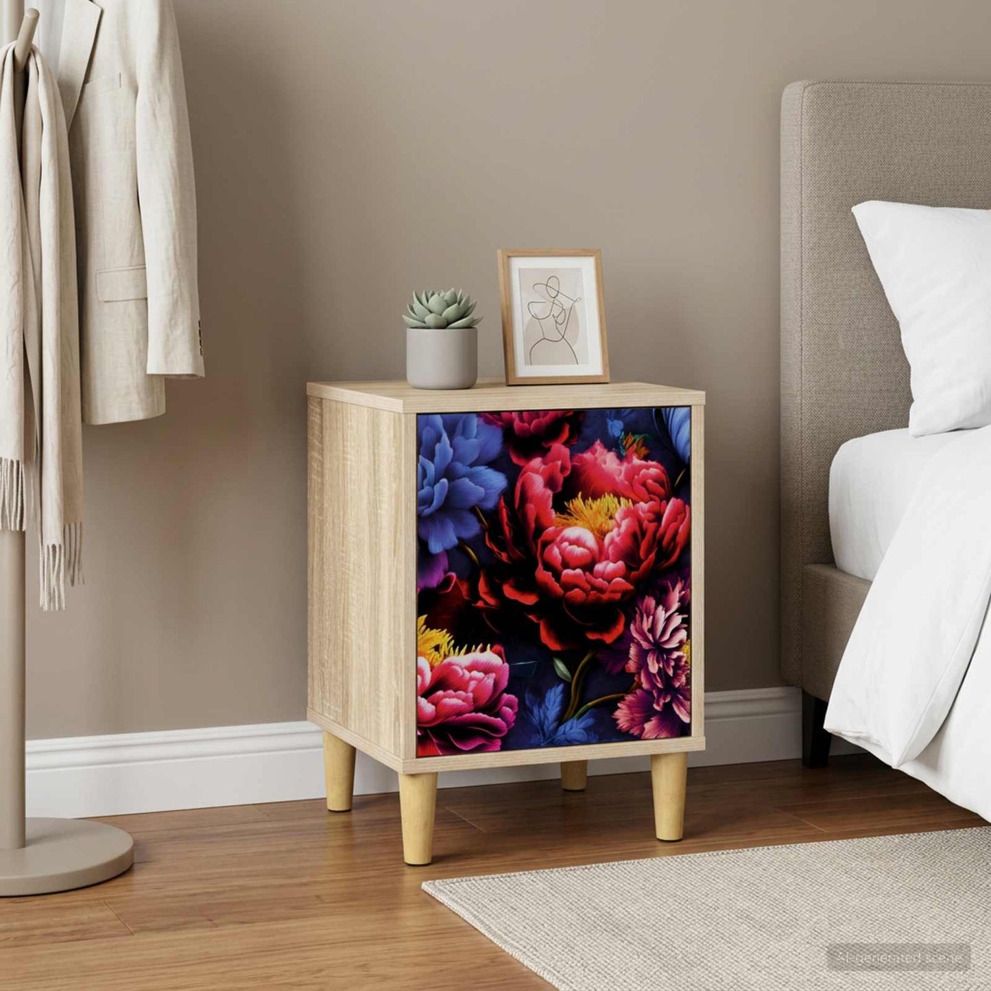 Bedside Cabinet KIEL Sonoma Oak 36 x 33 x 50 cm Engineered Wood