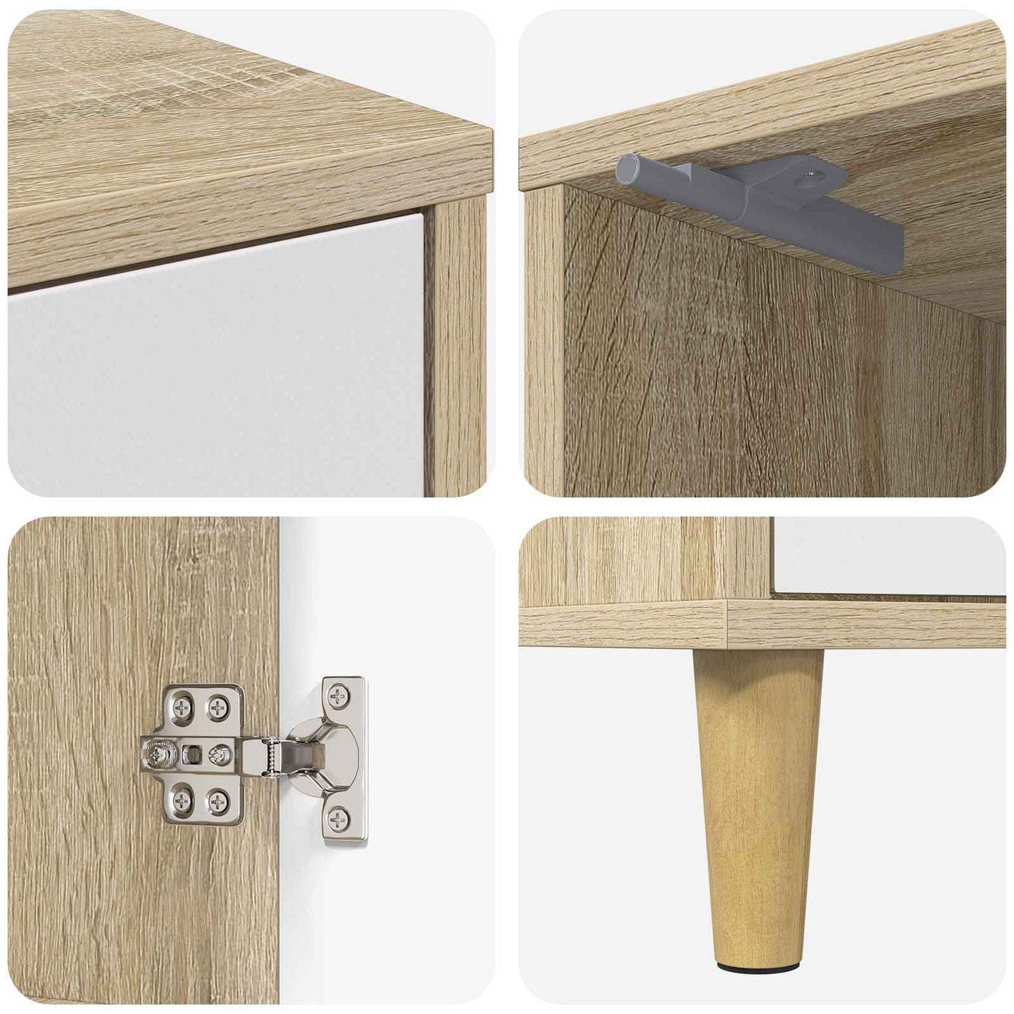 Bedside Cabinet HANAU 2 pcs Sonoma Oak 36 x 33 x 50 cm