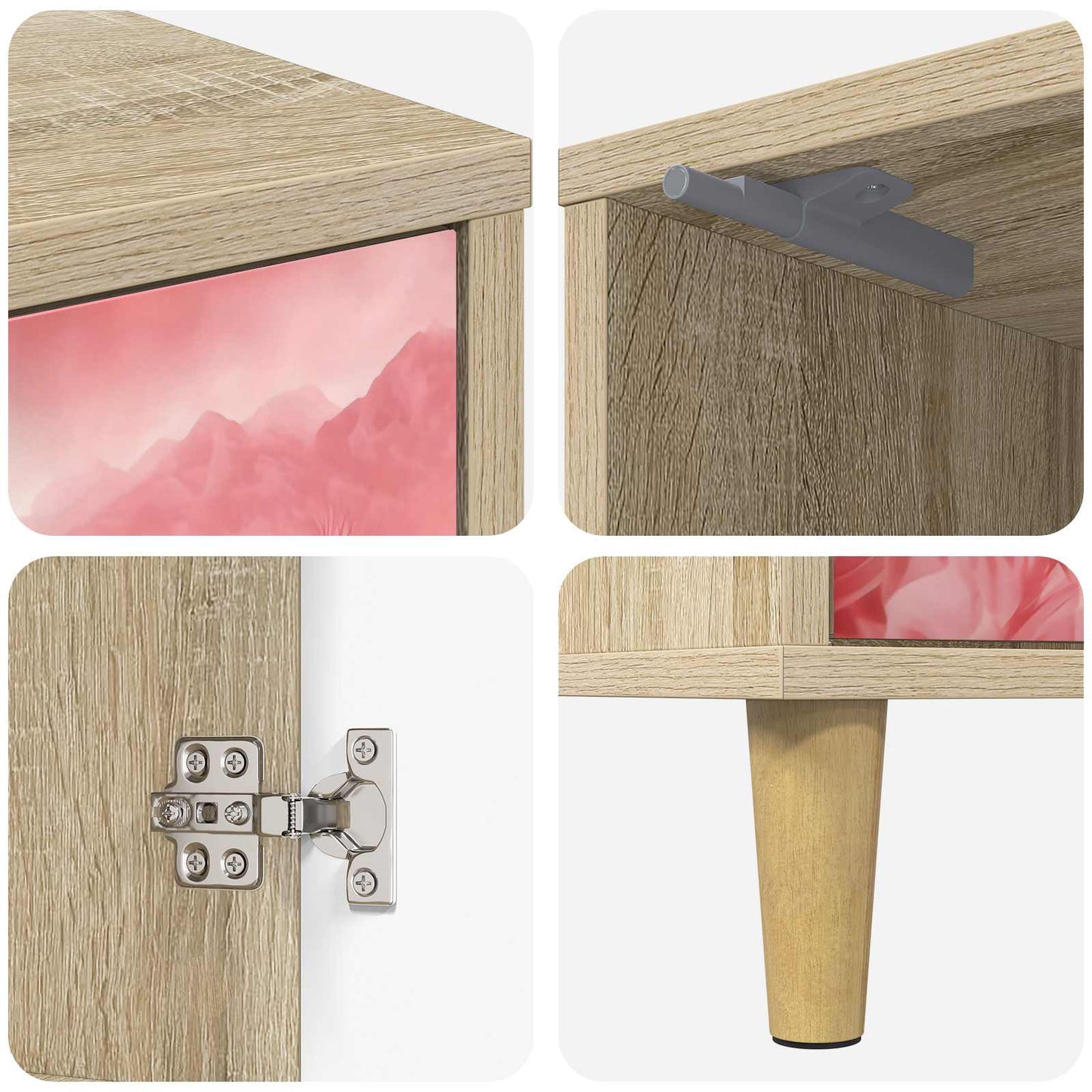 Bedside Cabinet AACHEN Sonoma Oak 36 x 33 x 50 cm