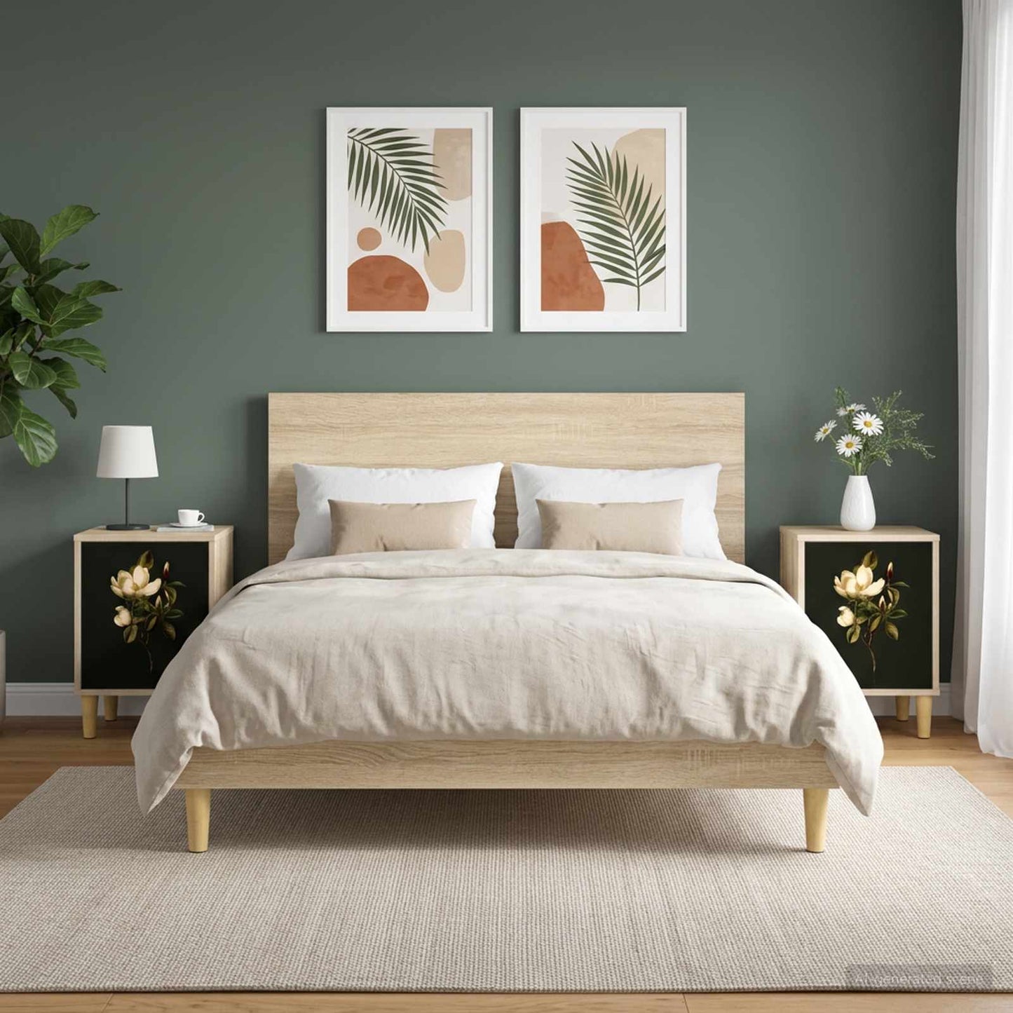 Bedside Cabinet BREMEN 2 pcs Sonoma Oak 36 x 33 x 50 cm