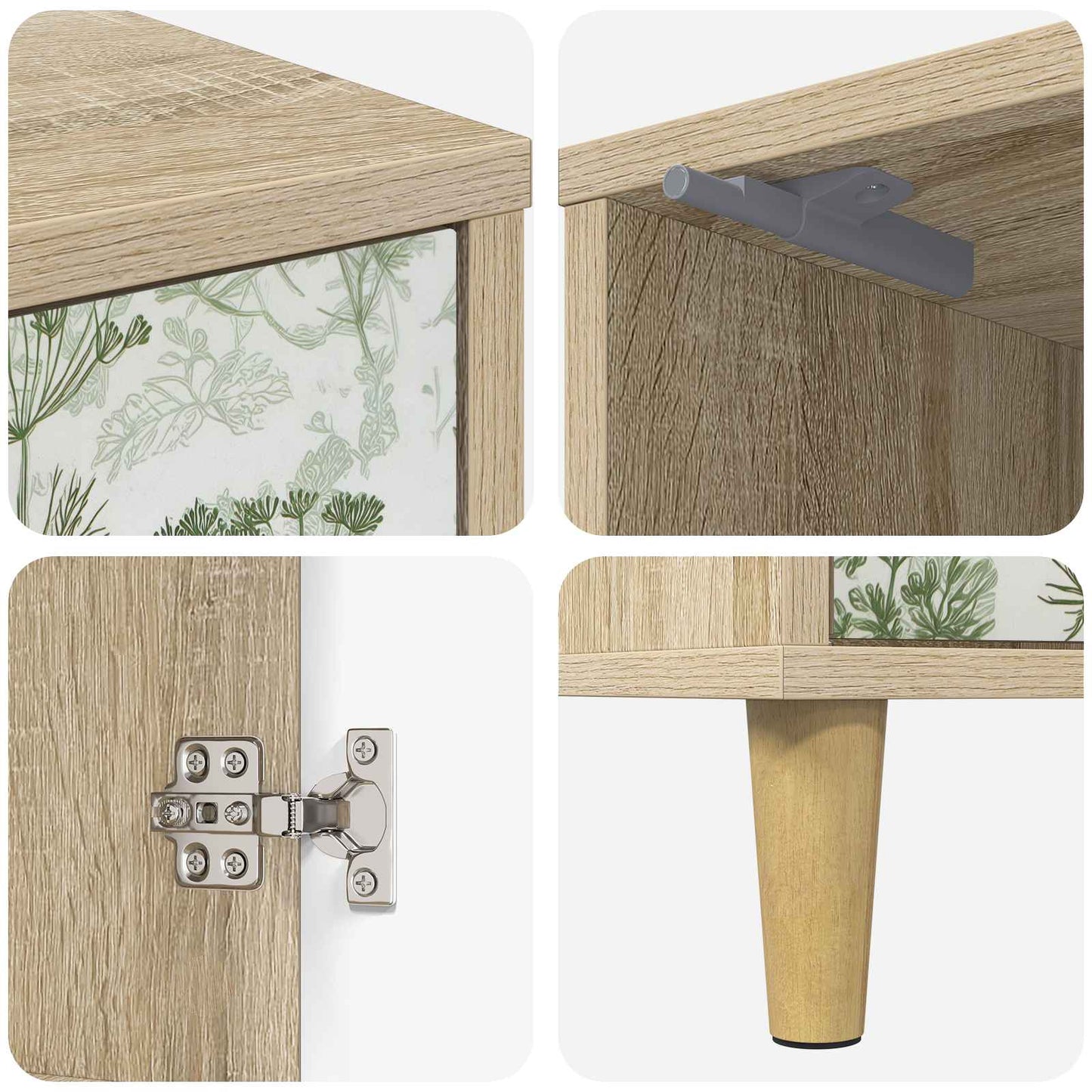Bedside Cabinet GOTHA 2 pcs Sonoma Oak 36 x 33 x 50 cm