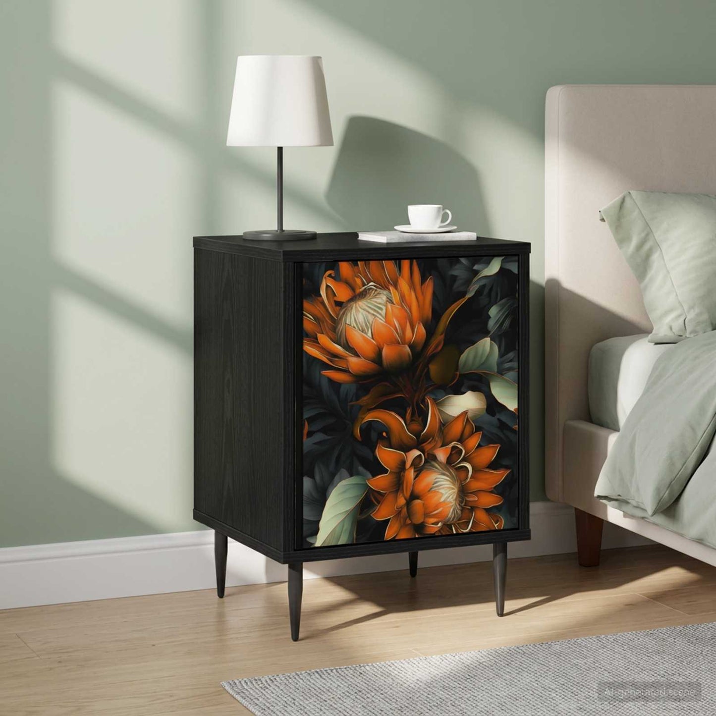Bedside Cabinet LOCHEM 2 pcs Black Oak 36 x 33 x 51 cm