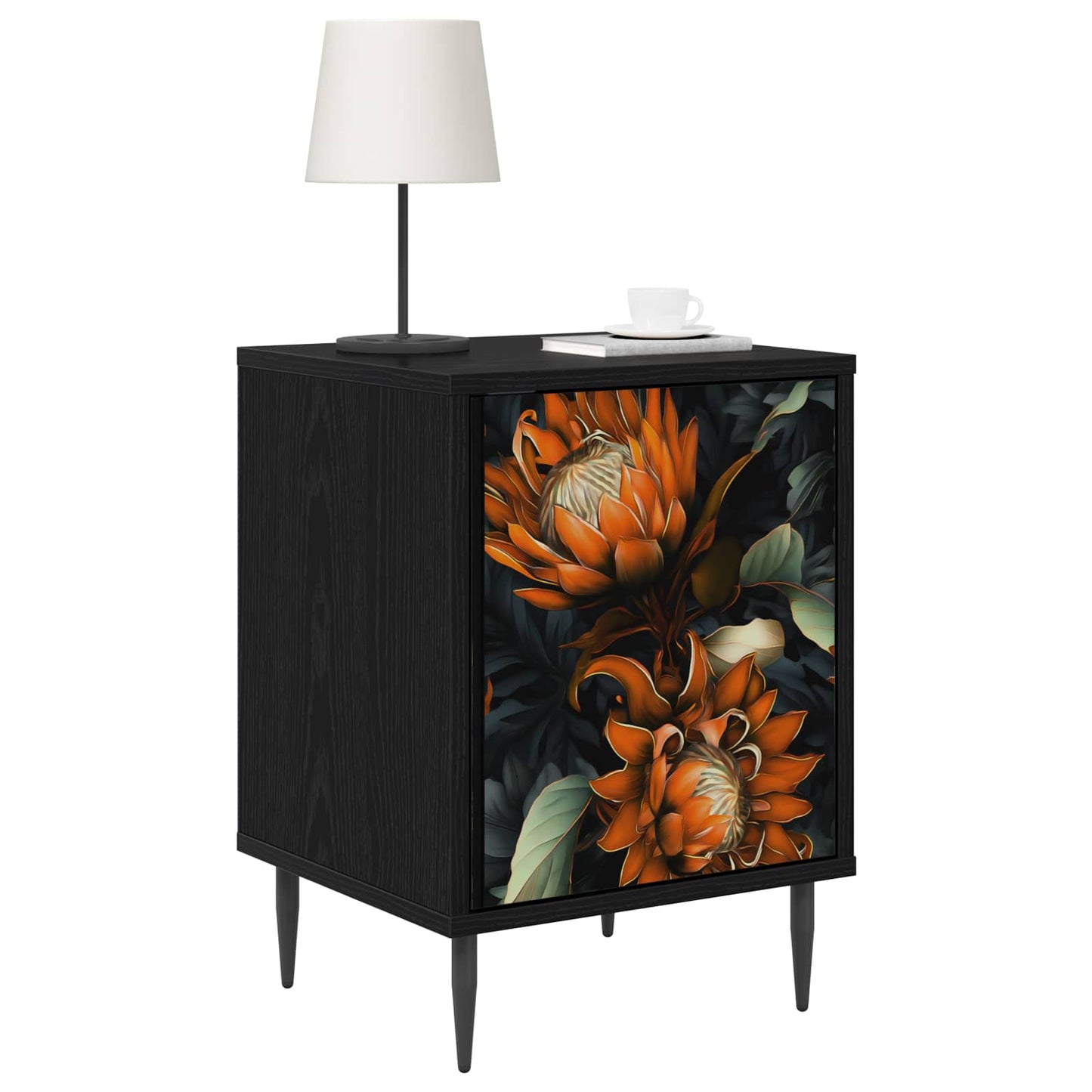 Bedside Cabinet LOCHEM 2 pcs Black Oak 36 x 33 x 51 cm