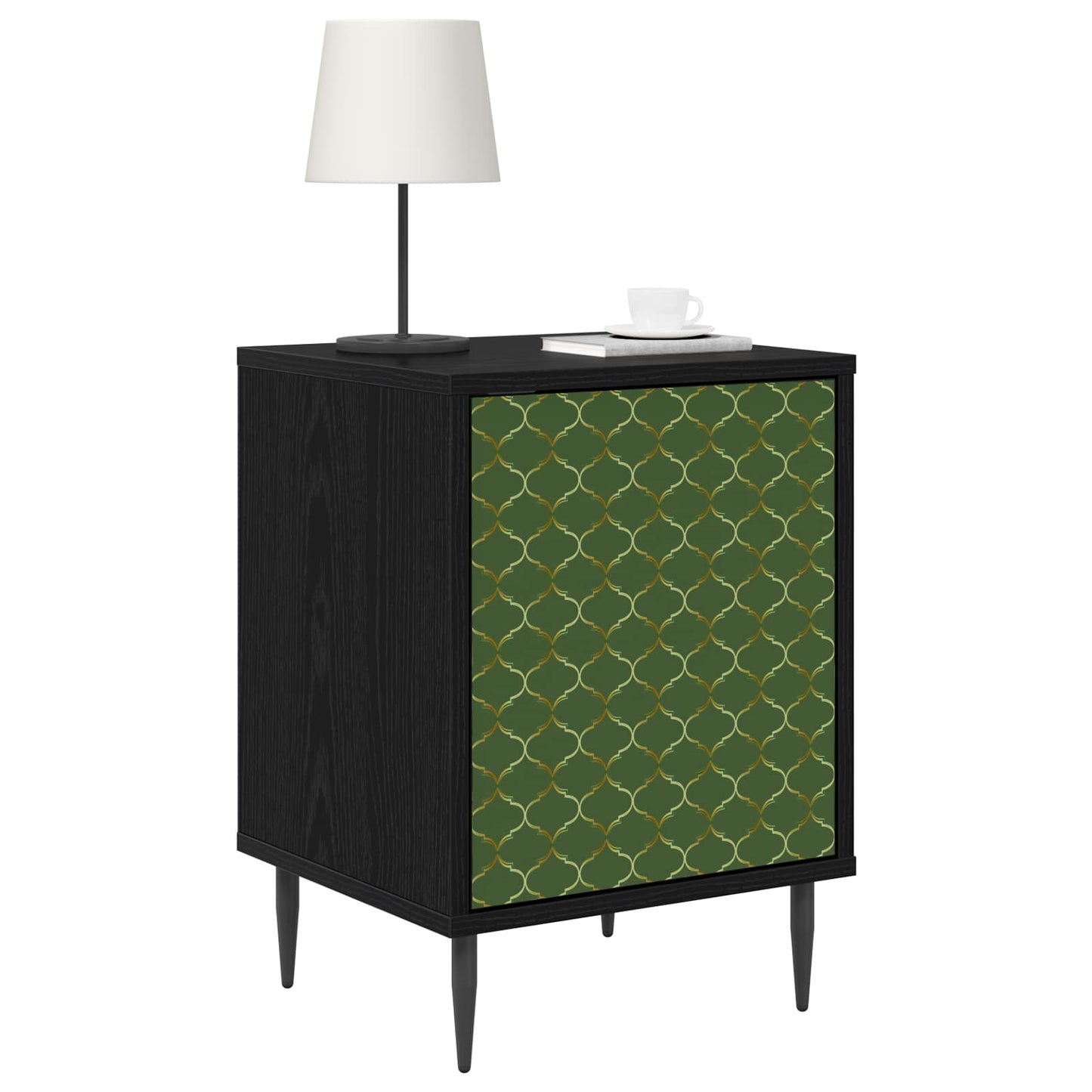 Bedside Cabinet GELEEN 2 pcs Black Oak 36 x 33 x 51 cm