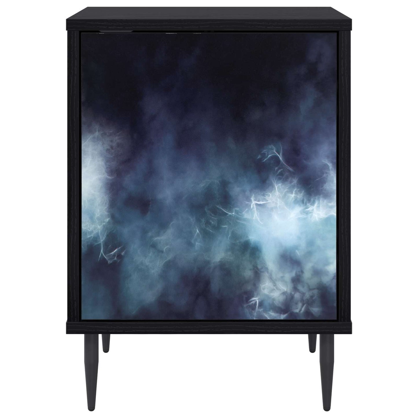 Bedside Cabinet RAALTE 2 pcs Black Oak 36 x 33 x 51 cm